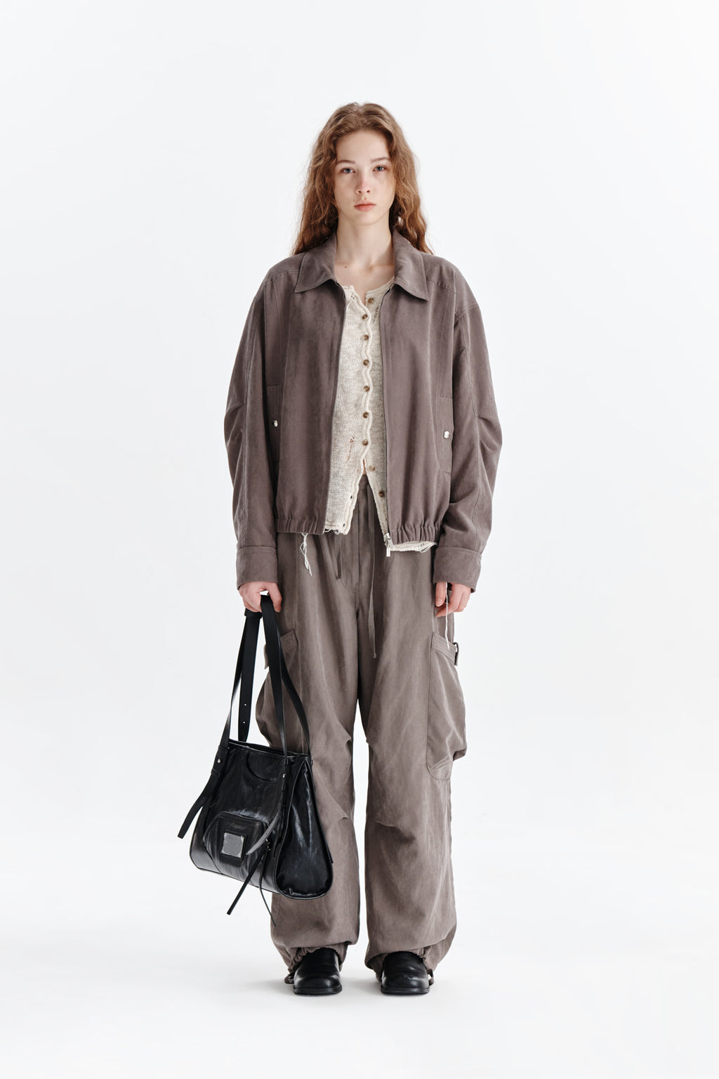 Matin Kim - Soft Washed Cargo Pants (Khaki Brown) product image 10 | TRAB K-Fashion Australia