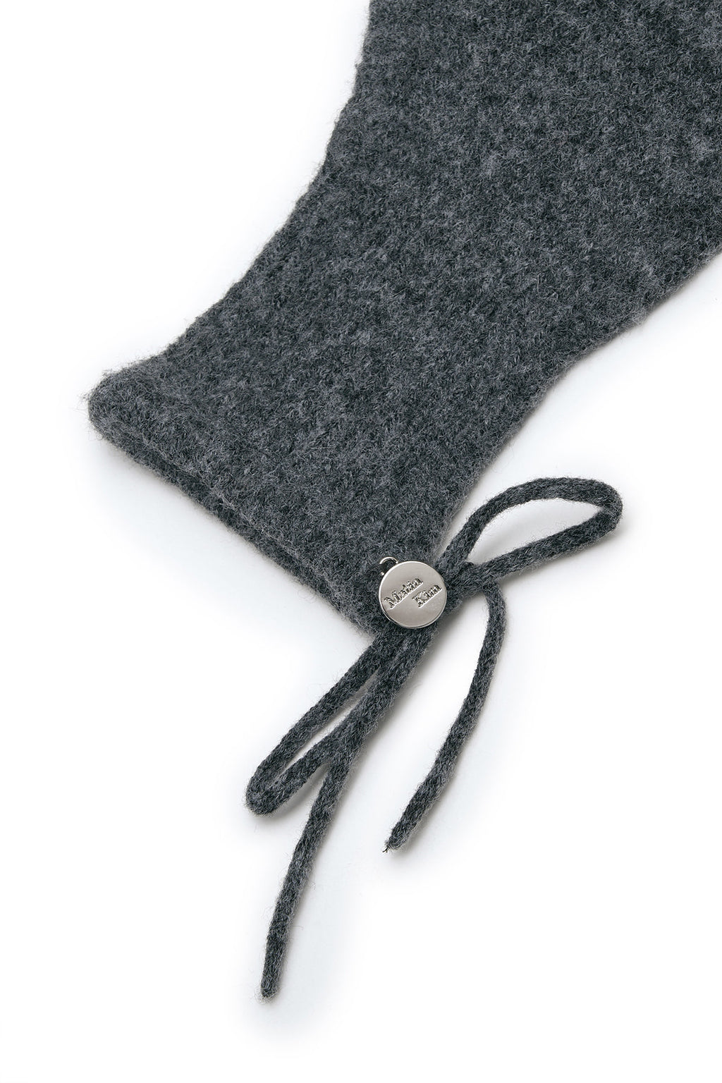 Matin Kim - Ribbon Finger Hole Gloves (Charcoal) product image 4 | TRAB K-Fashion Australia