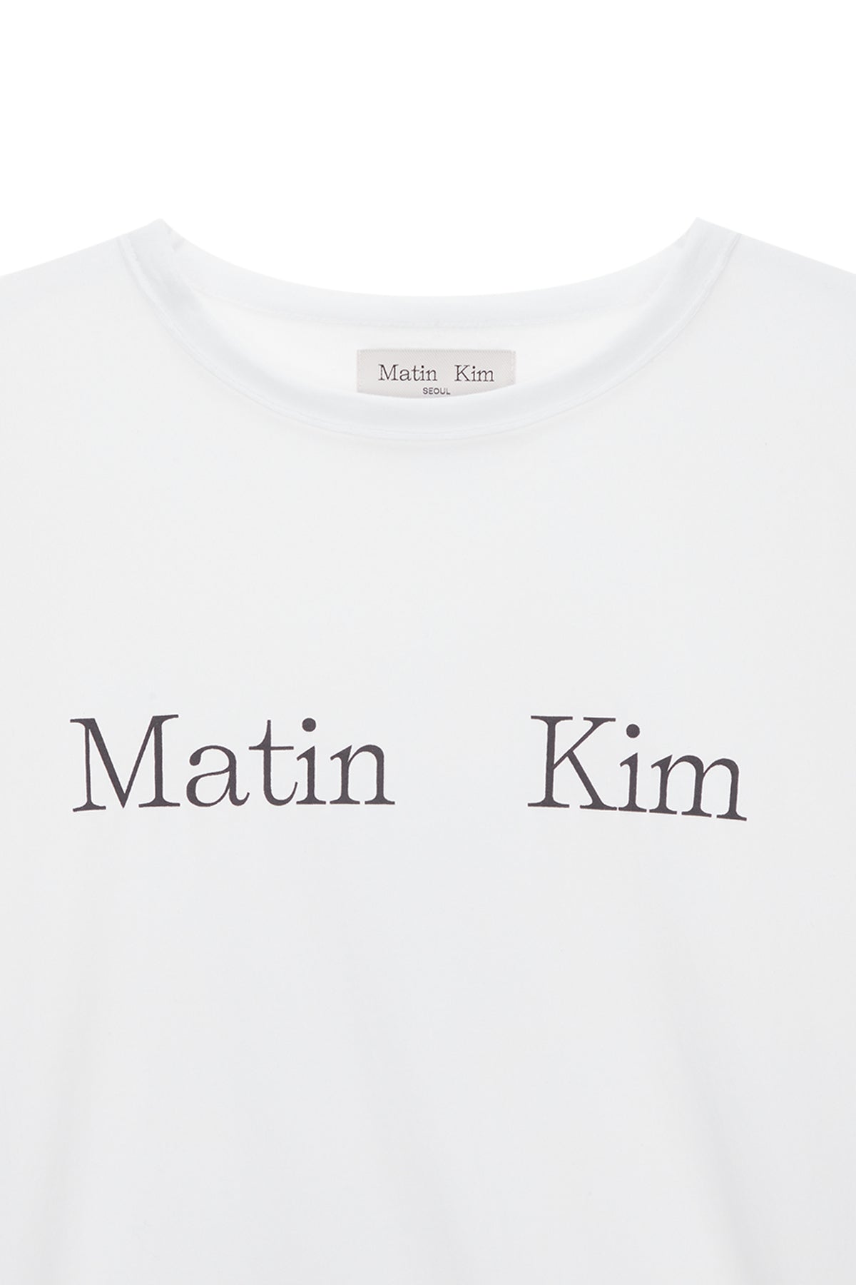Matin Kim - Logo Top (White) product image 3 | TRAB K-Fashion Australia