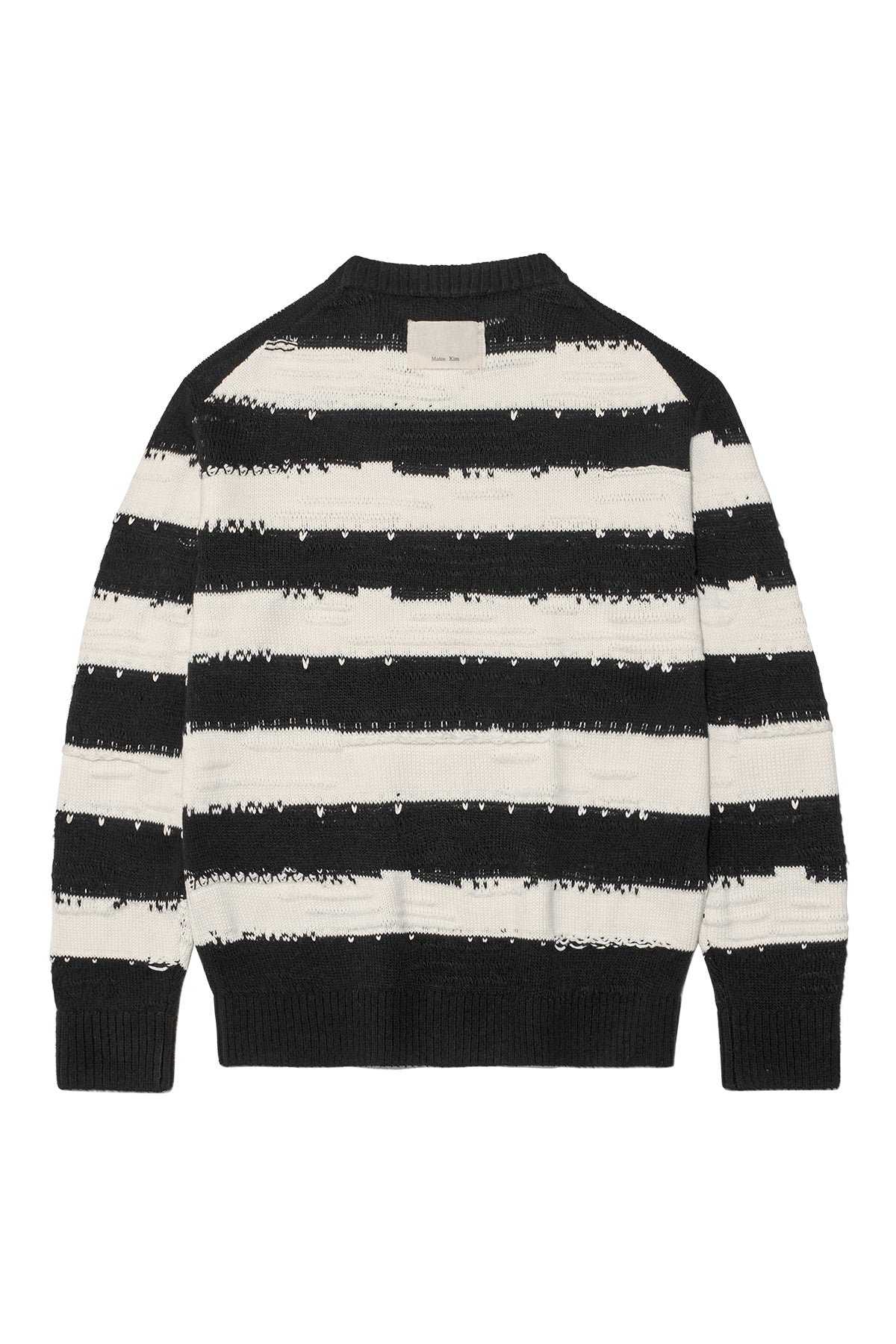 Matin Kim - Stripe Vintage Loose Pullover (Black) product image 2 | TRAB K-Fashion Australia