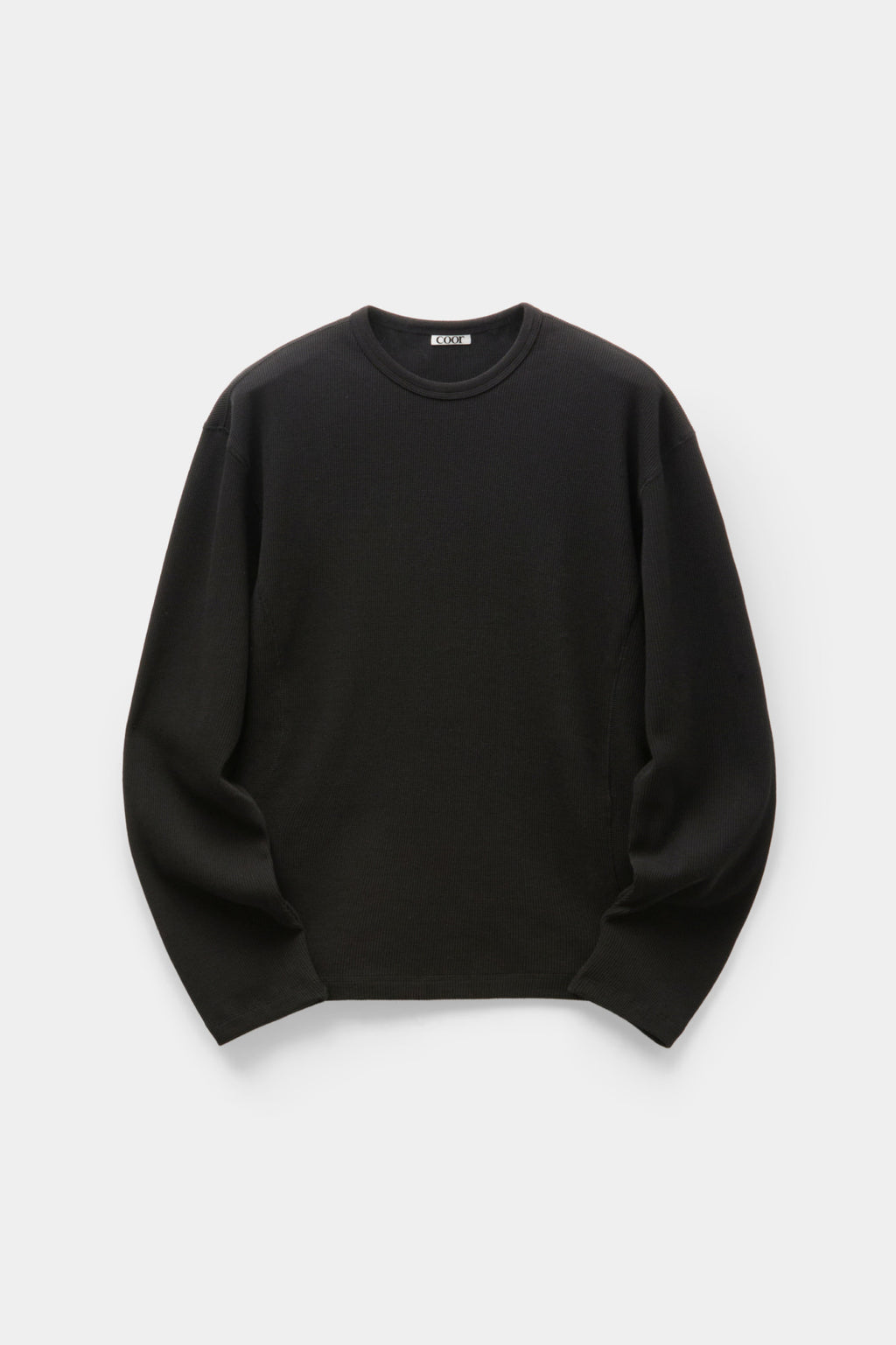 Coor - Regular Fit Waffle Long Sleeve (Black) product image 1 | TRAB K-Fashion Australia