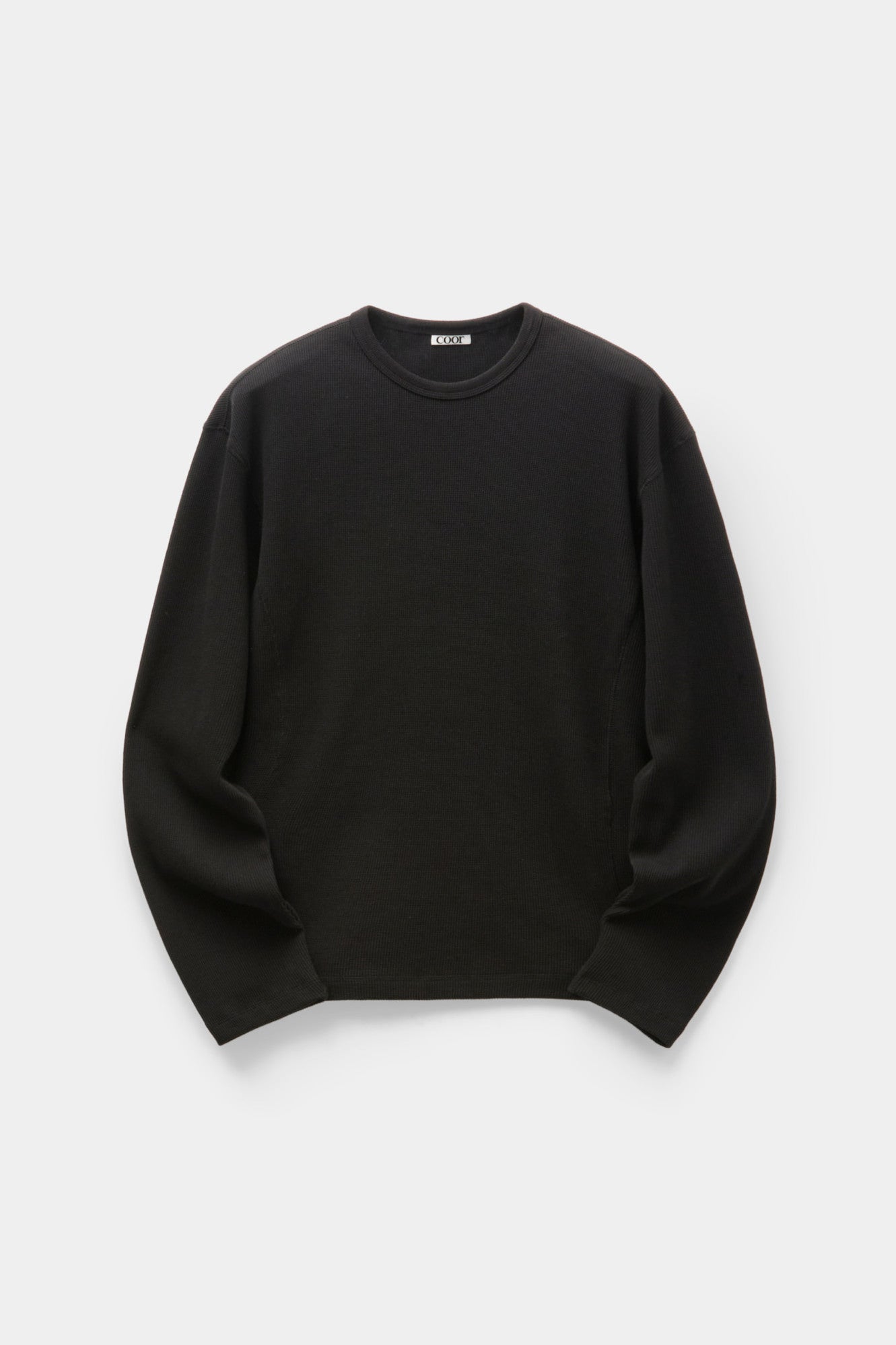 Coor - Regular Fit Waffle Long Sleeve (Black) product image 1 | TRAB K-Fashion Australia