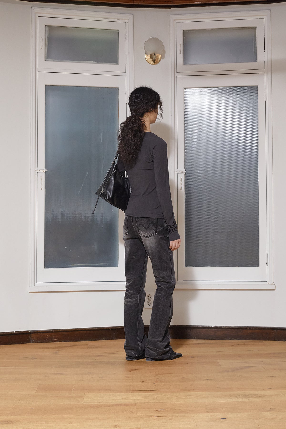 Matin Kim - Wide Neck Raglan Long Sleeve (Charcoal) product image 8 | TRAB K-Fashion Australia