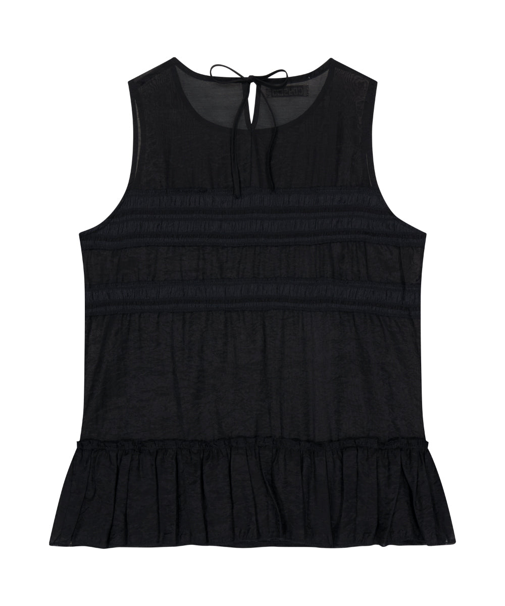 Coyseio - Sheer Layered Sleeveless (Black) product image 14 | TRAB K-Fashion Australia