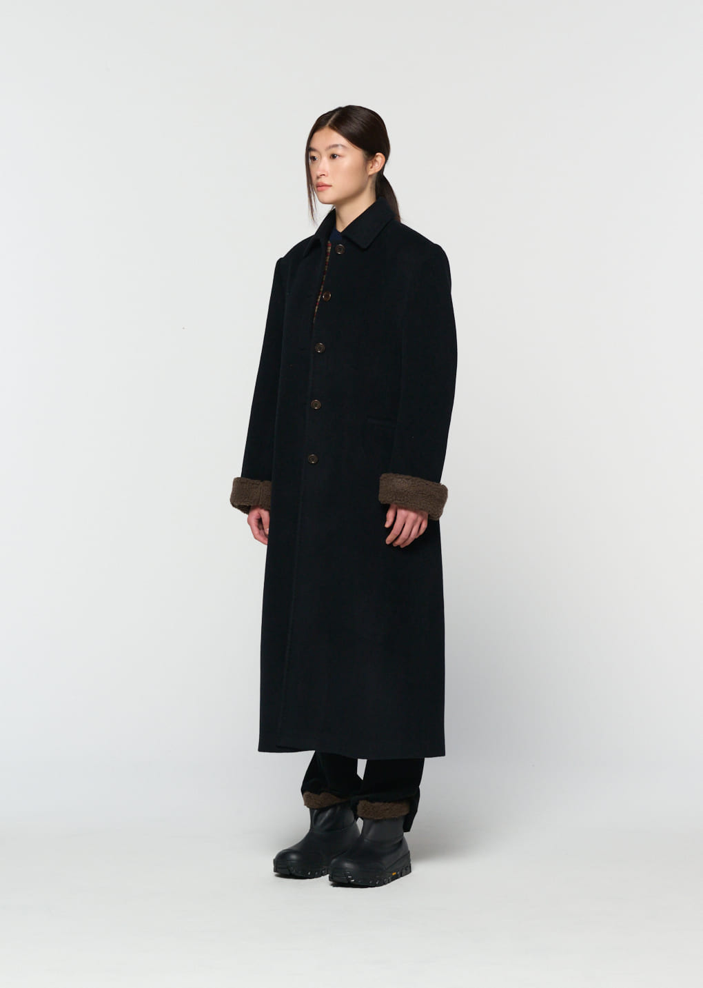 Amomento - single maxi long coat (Black) product image 8 | TRAB K-Fashion Australia