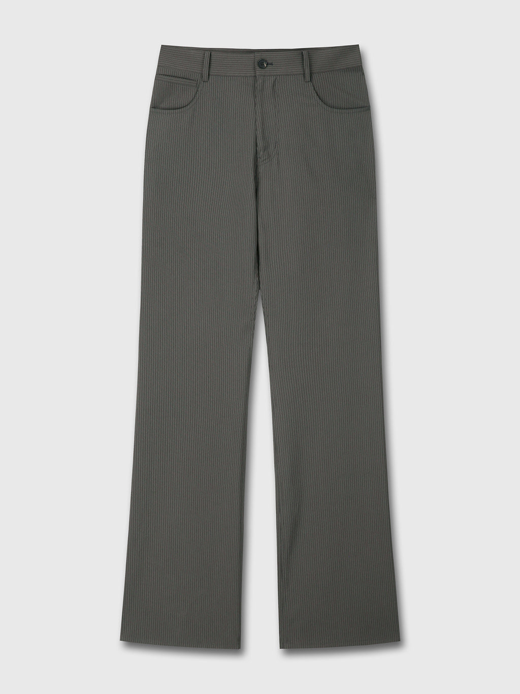 Tonywack - Vintage Stripe Flared Leg Pants (Olive Charcoal) product image 8 | TRAB K-Fashion Australia
