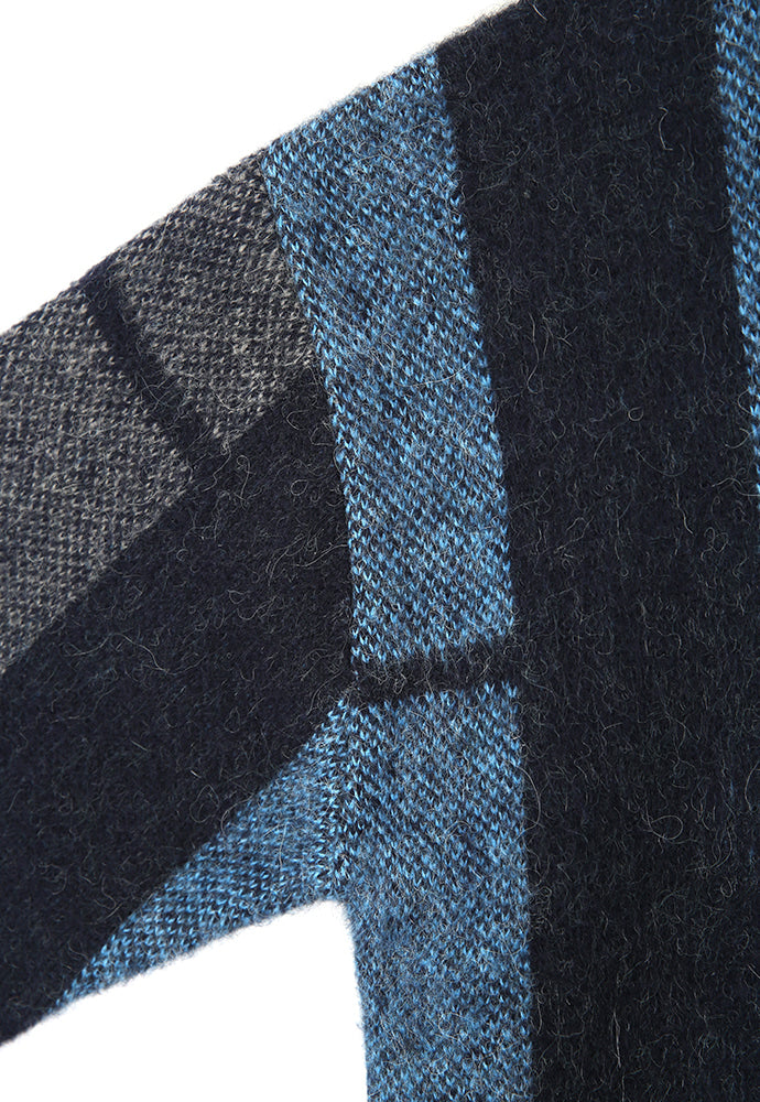 Art if acts - Mohair Ombre Check Cardigan (Dark Navy) product image 10 | TRAB K-Fashion Australia