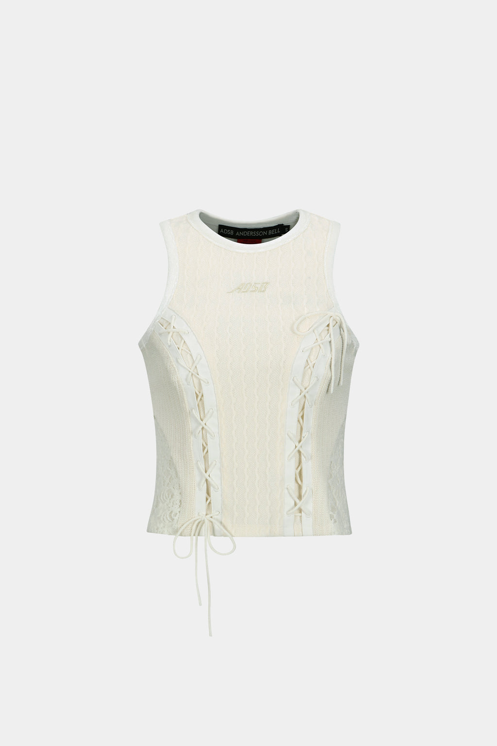 Andersson Bell - Lace-Up Sleeveless Top (Ivory) product image 7 | TRAB K-Fashion Australia