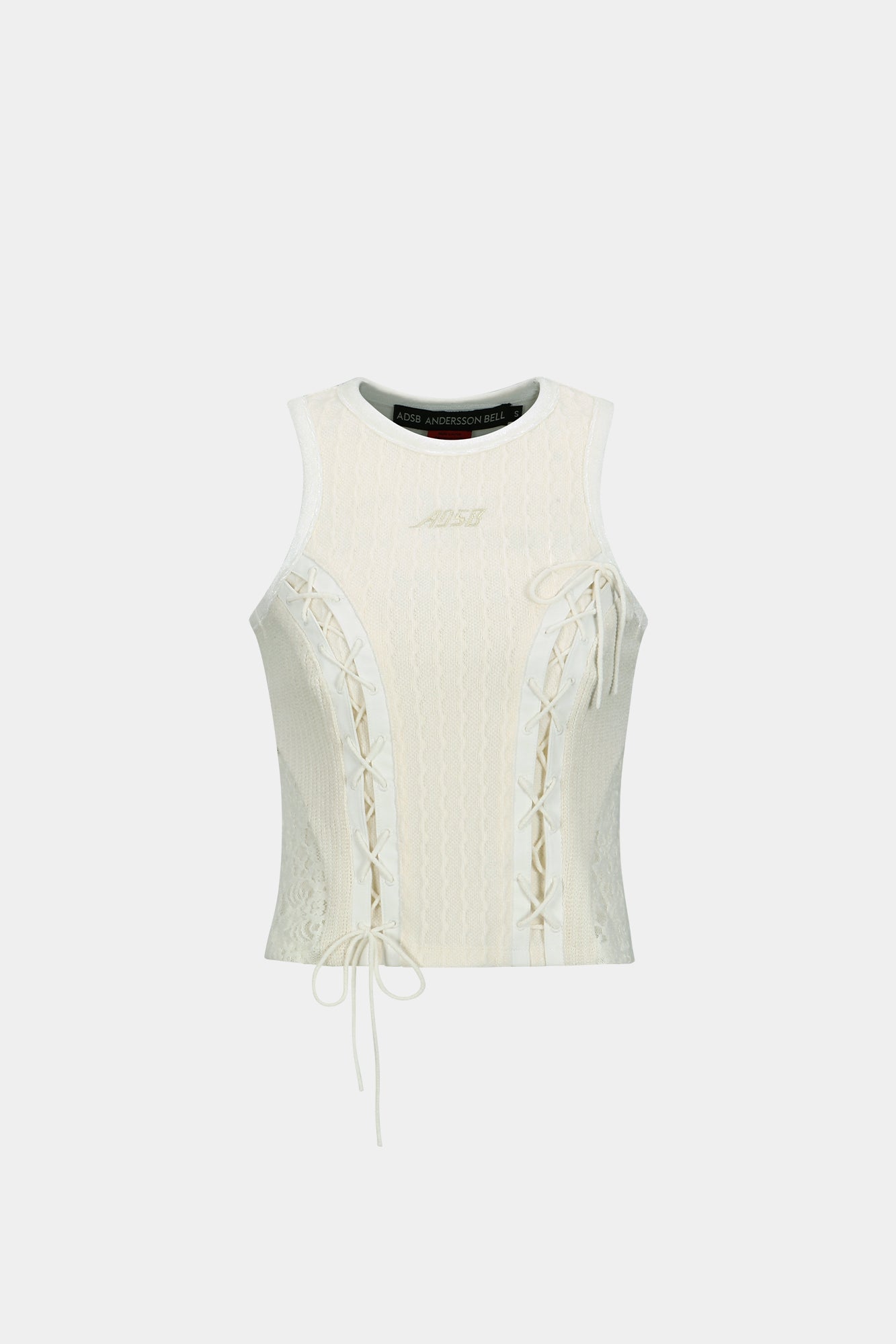 Andersson Bell - Lace-Up Sleeveless Top (Ivory) product image 7 | TRAB K-Fashion Australia