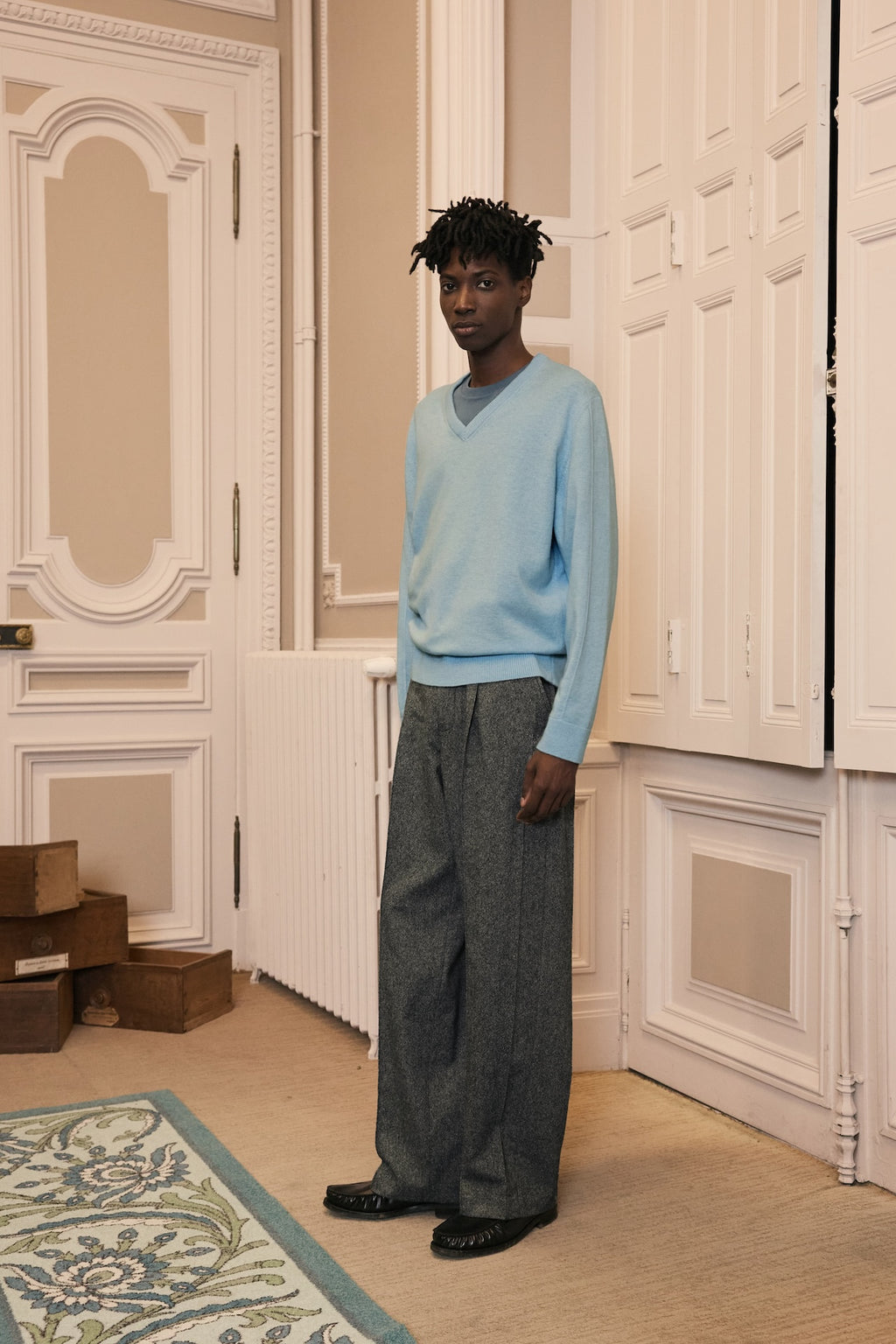 STU - Crease Double Belt Slacks (Grey) product image 10 | TRAB K-Fashion Australia