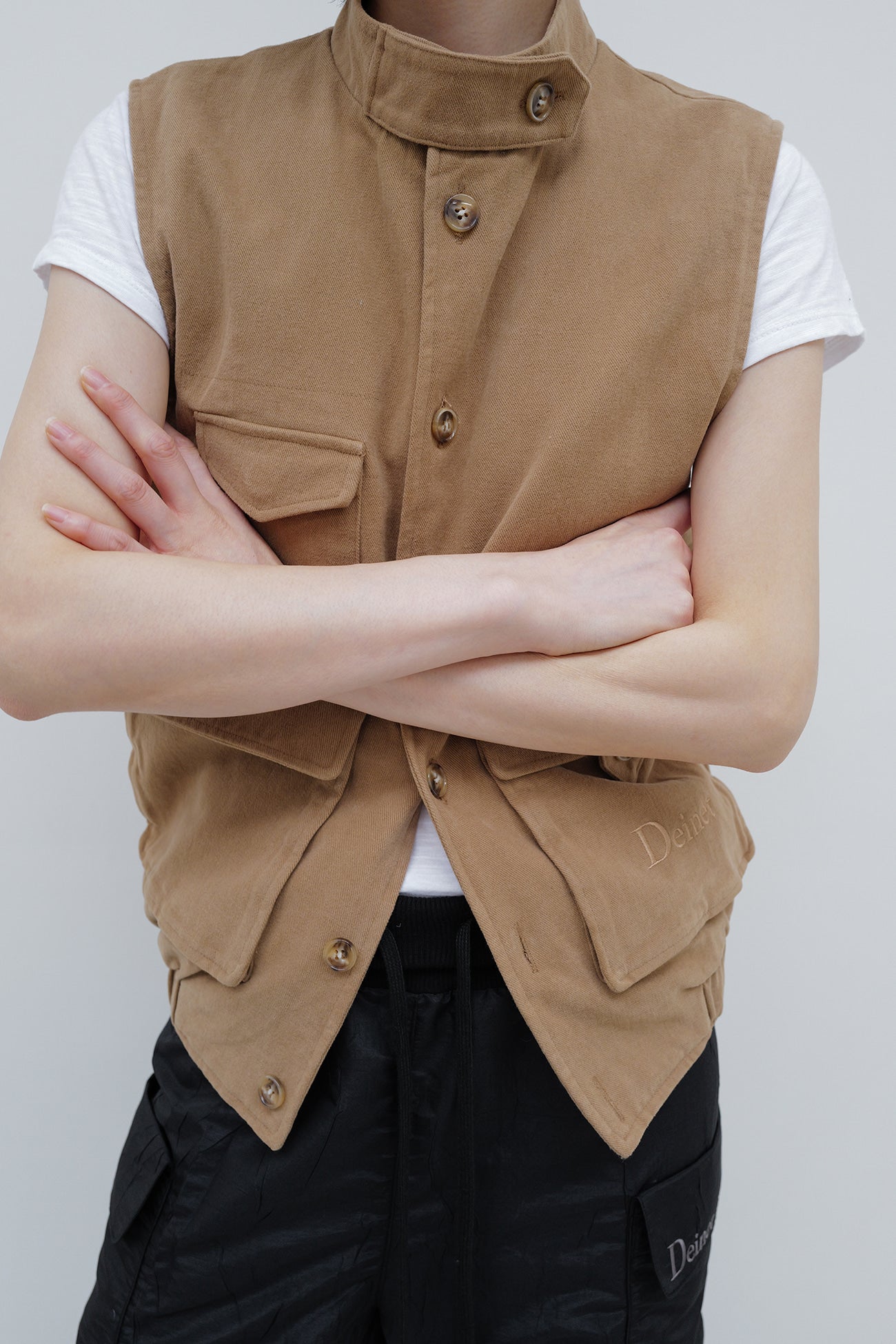 Deinet - Deinet Multi Pocket Cotton Vest (Beige) product image 10 | TRAB K-Fashion Australia
