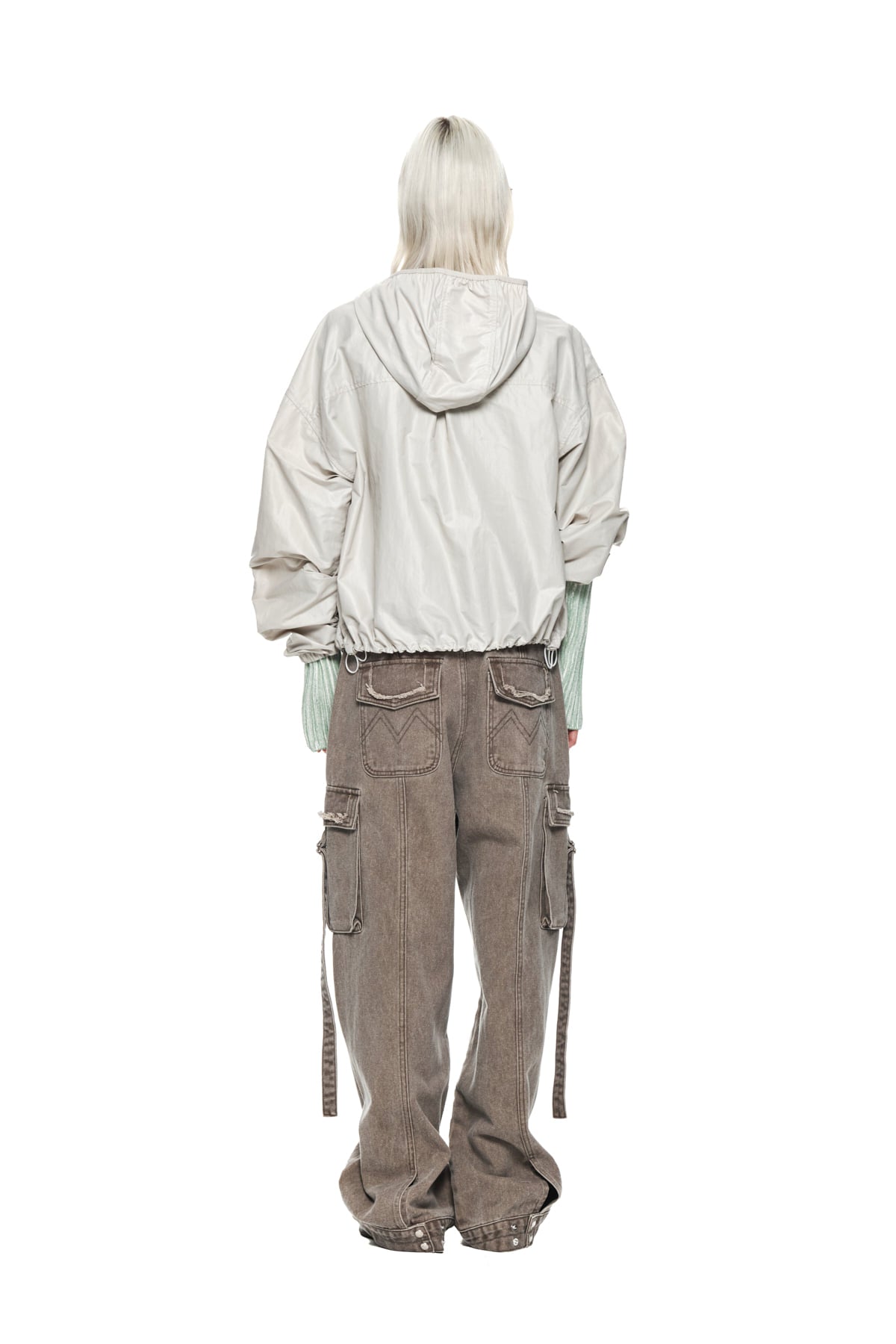 Matin Kim - Color Dying Cargo Pants (Grey) product image 7 | TRAB K-Fashion Australia