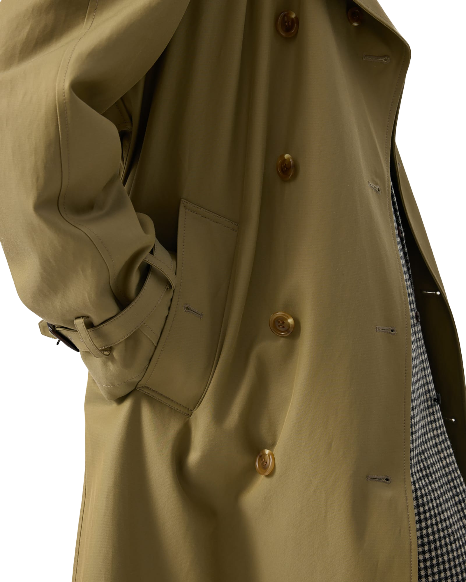 Kimhe Kim - Cotton-Rayon Belted Trench Coat (Olive Green) product image 17 | TRAB K-Fashion Australia