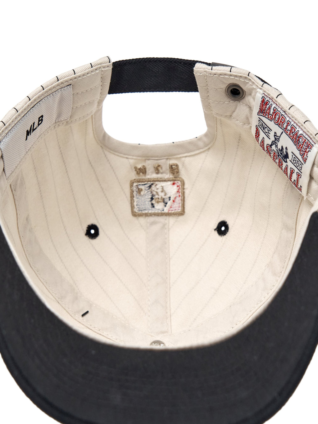 MLB Korea - MLB Signature Stripe Unstructured Ball Cap New York Yankees (Black) product image 11 | TRAB K-Fashion Australia