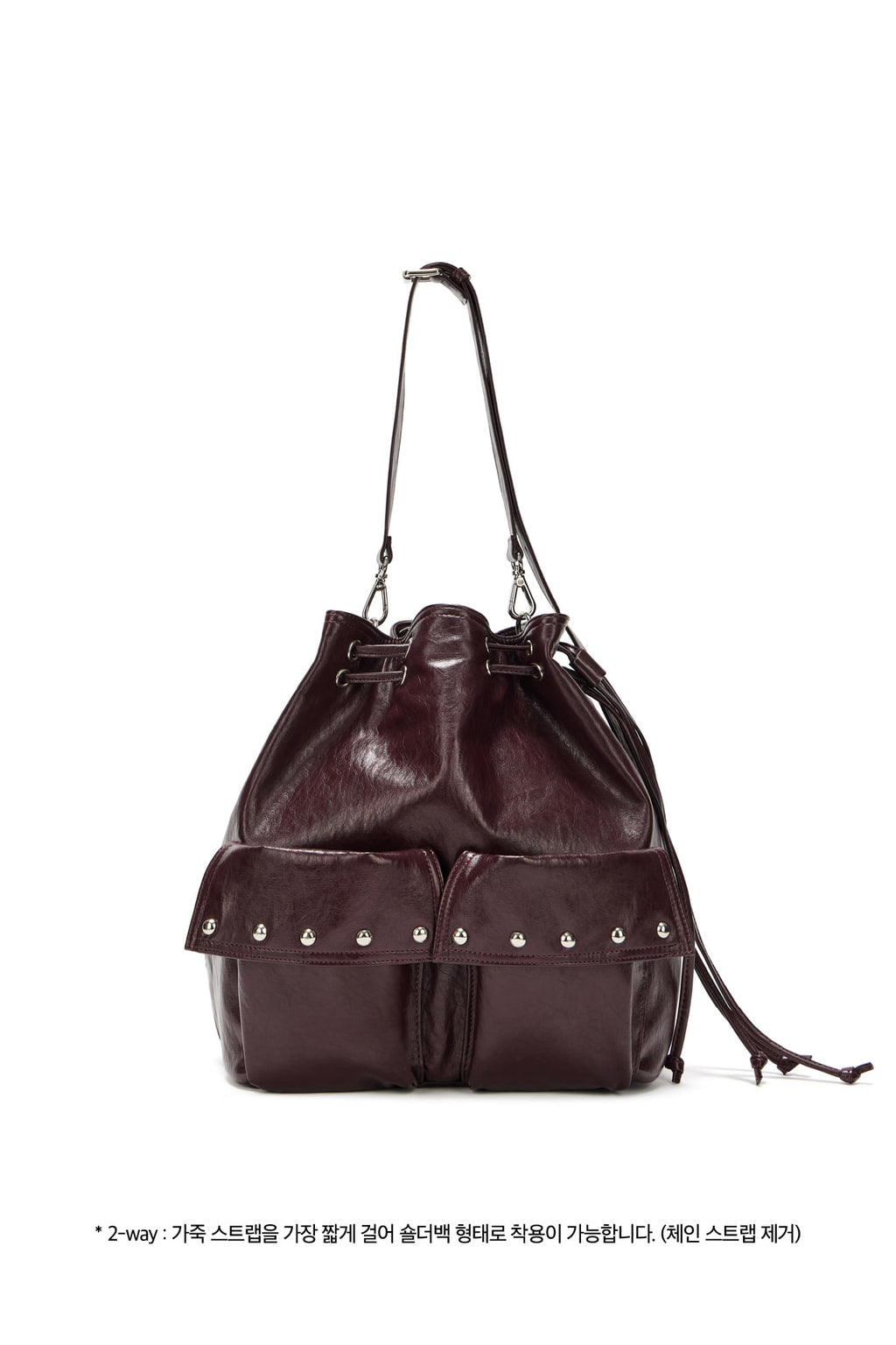 Deinet - Deinet 5-Way Stud Pocket Multi Bag (Burgundy) product image 4 | TRAB K-Fashion Australia