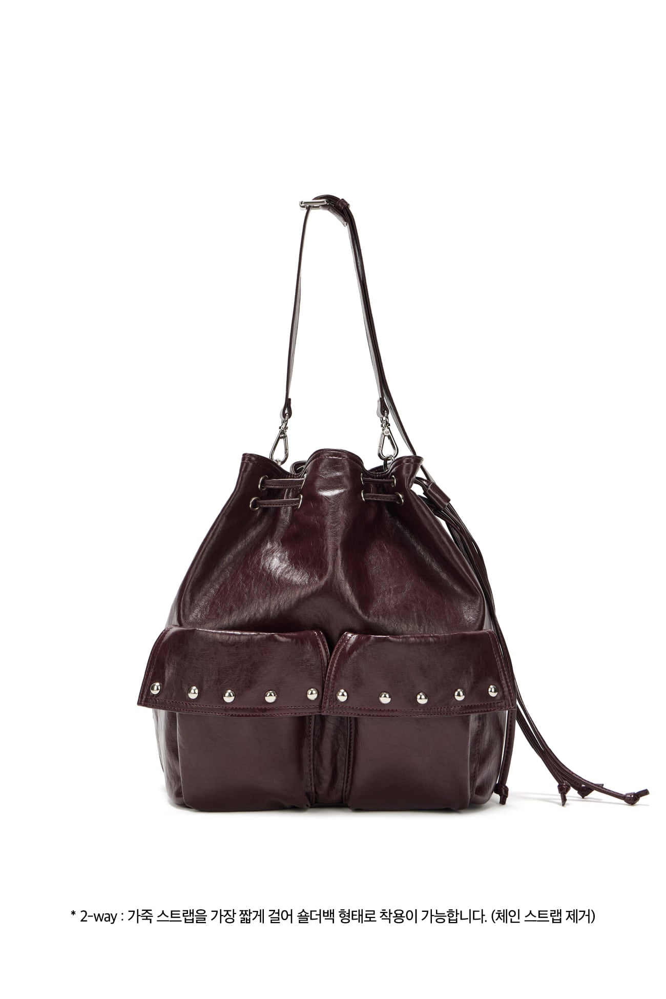 Deinet - Deinet 5-Way Stud Pocket Multi Bag (Burgundy) product image 4 | TRAB K-Fashion Australia
