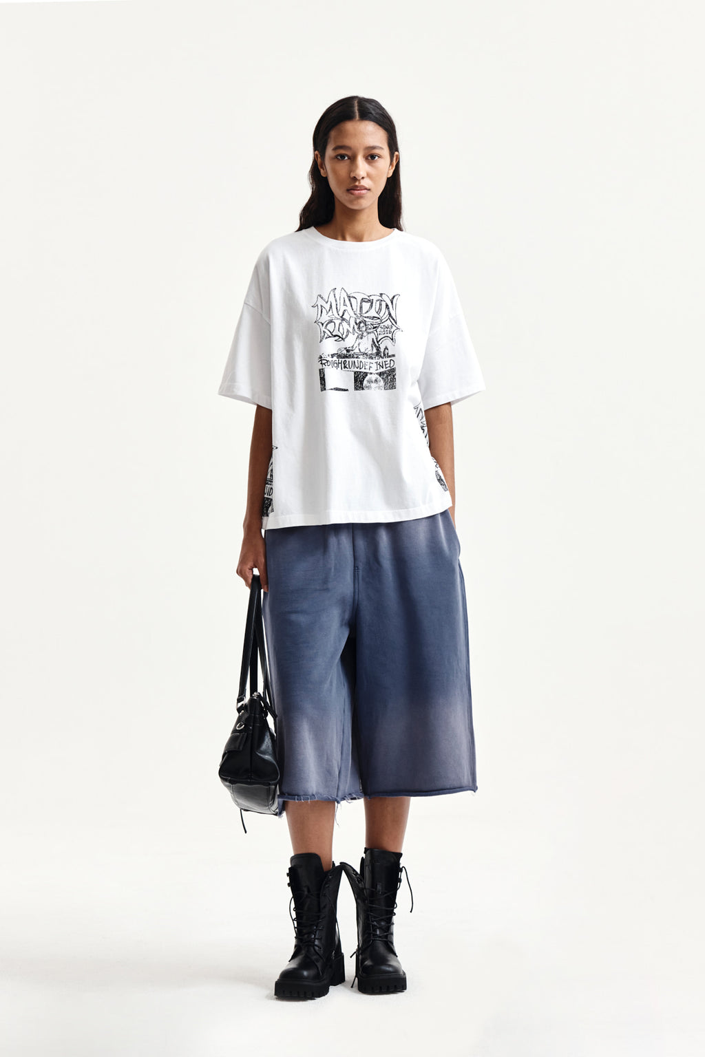 Matin Kim - Vintage Graffiti Artwork Top (White) product image 8 | TRAB K-Fashion Australia