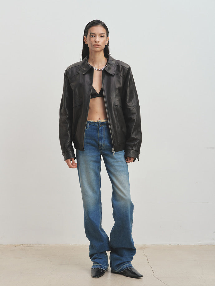 Tonywack - Raw-Hem Bootcut Denim (Washed Mid Blue) product image 6 | TRAB K-Fashion Australia