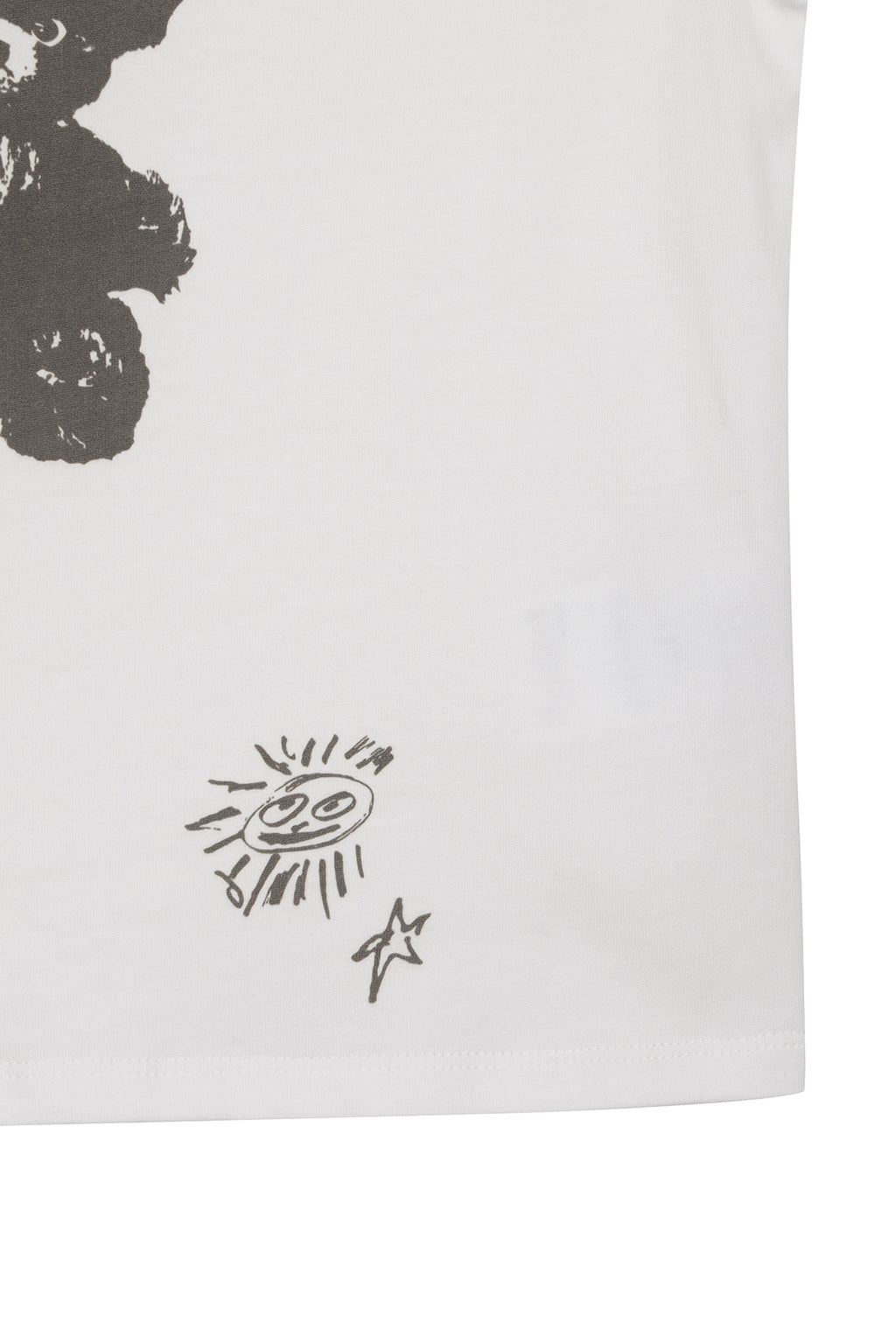 Matin Kim - Animal Graffiti Graphic Crop Top (White) product image 4 | TRAB K-Fashion Australia