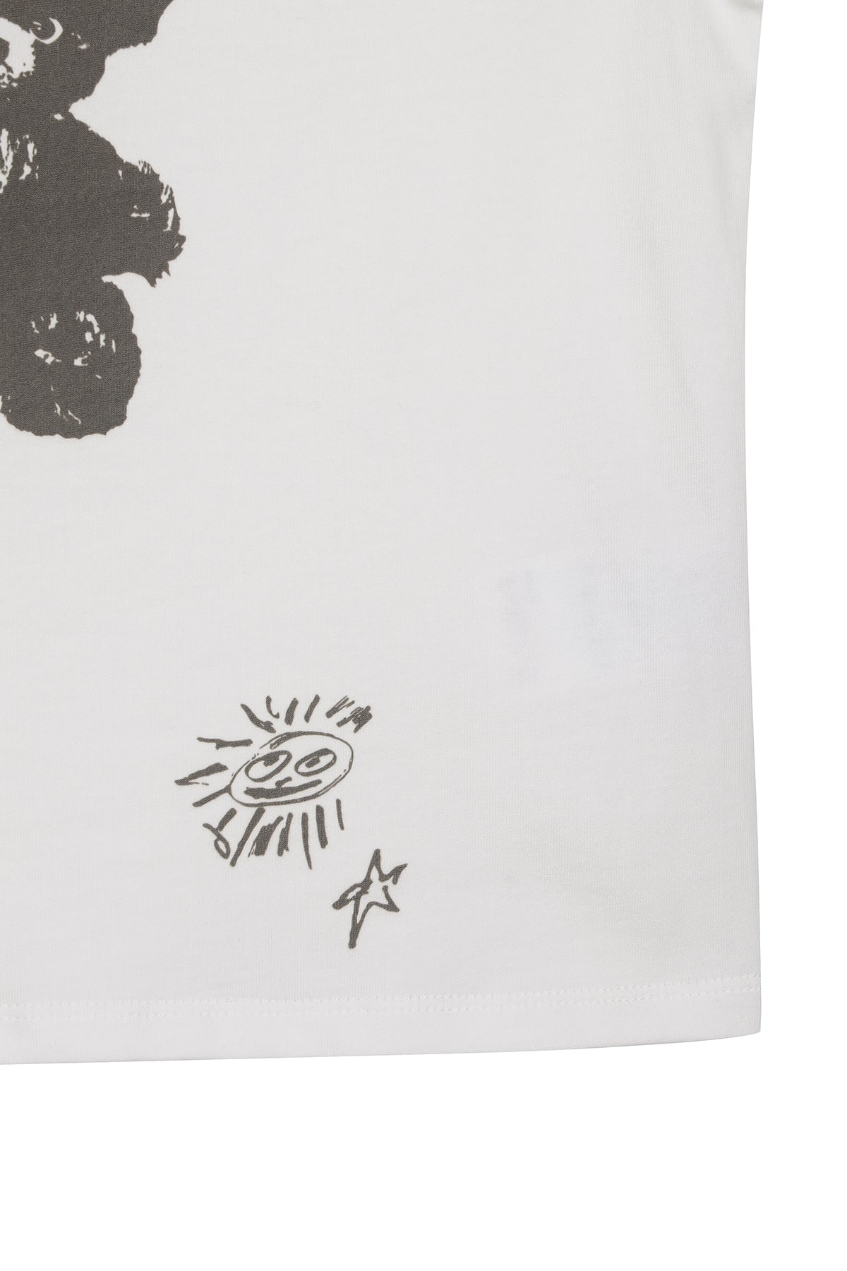 Matin Kim - Animal Graffiti Graphic Crop Top (White) product image 4 | TRAB K-Fashion Australia