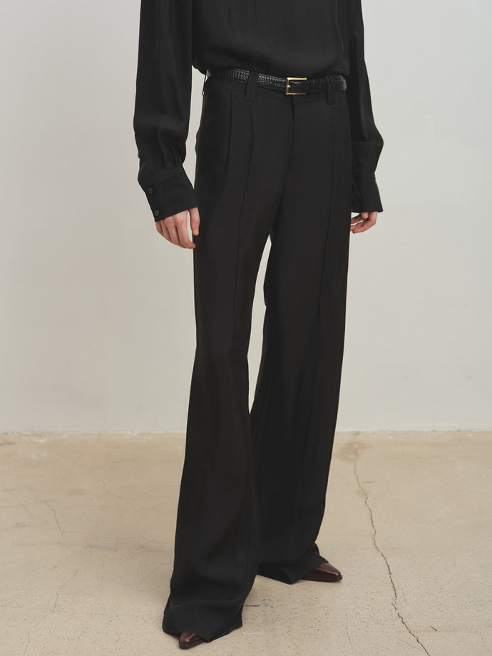Tonywack - Liquid Flared Tailored Trousers (Black) product image 3 | TRAB K-Fashion Australia