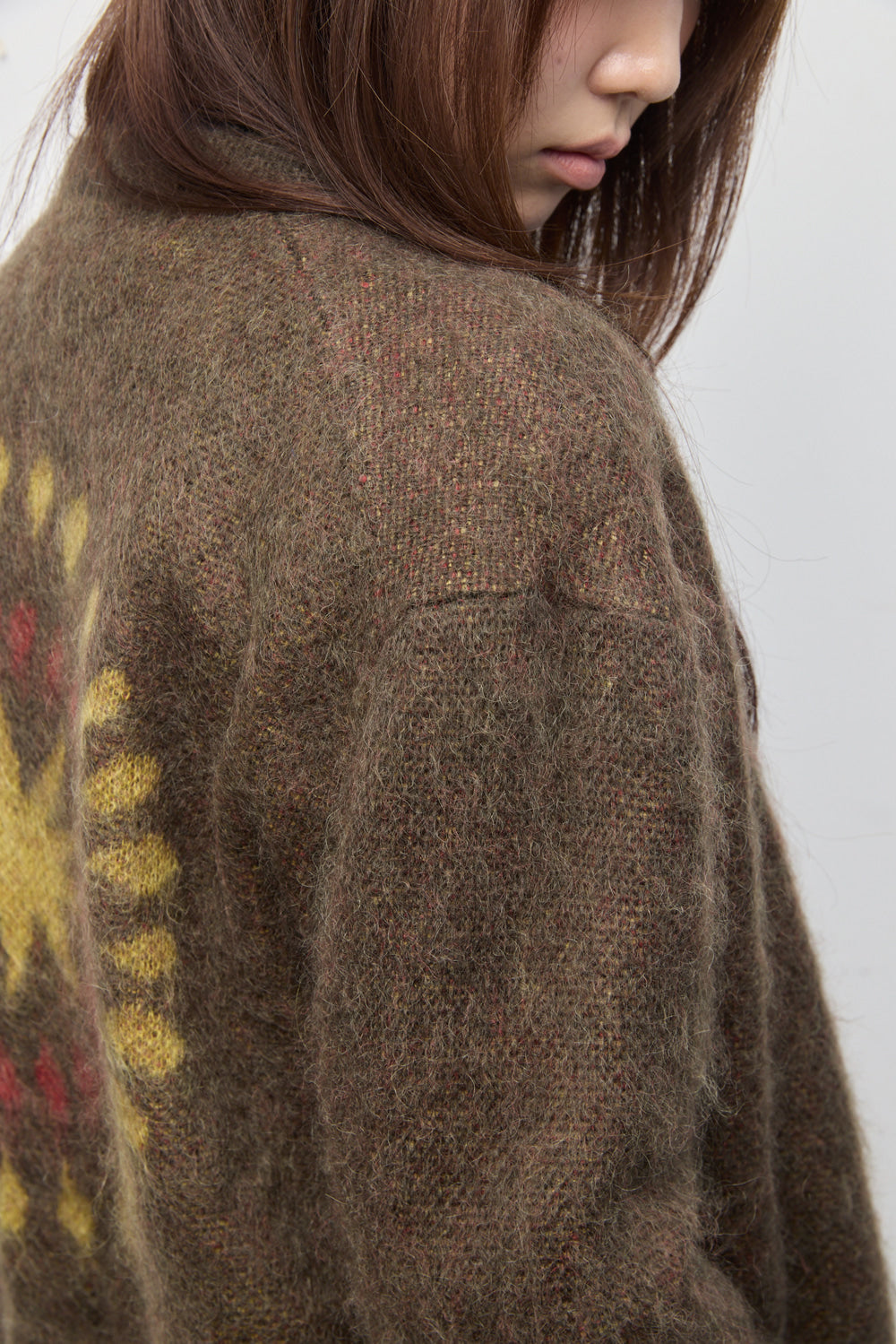 Hatchingroom - Hanabi Mohair Cardigan (Khaki) product image 12 | TRAB K-Fashion Australia