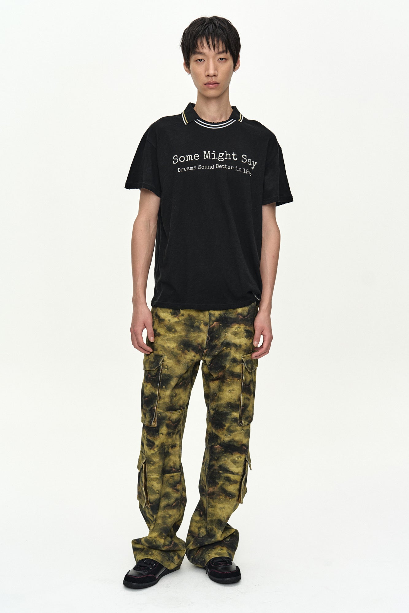 Andersson Bell - Brit Layered Collar T-Shirt (Black) product image 2 | TRAB K-Fashion Australia
