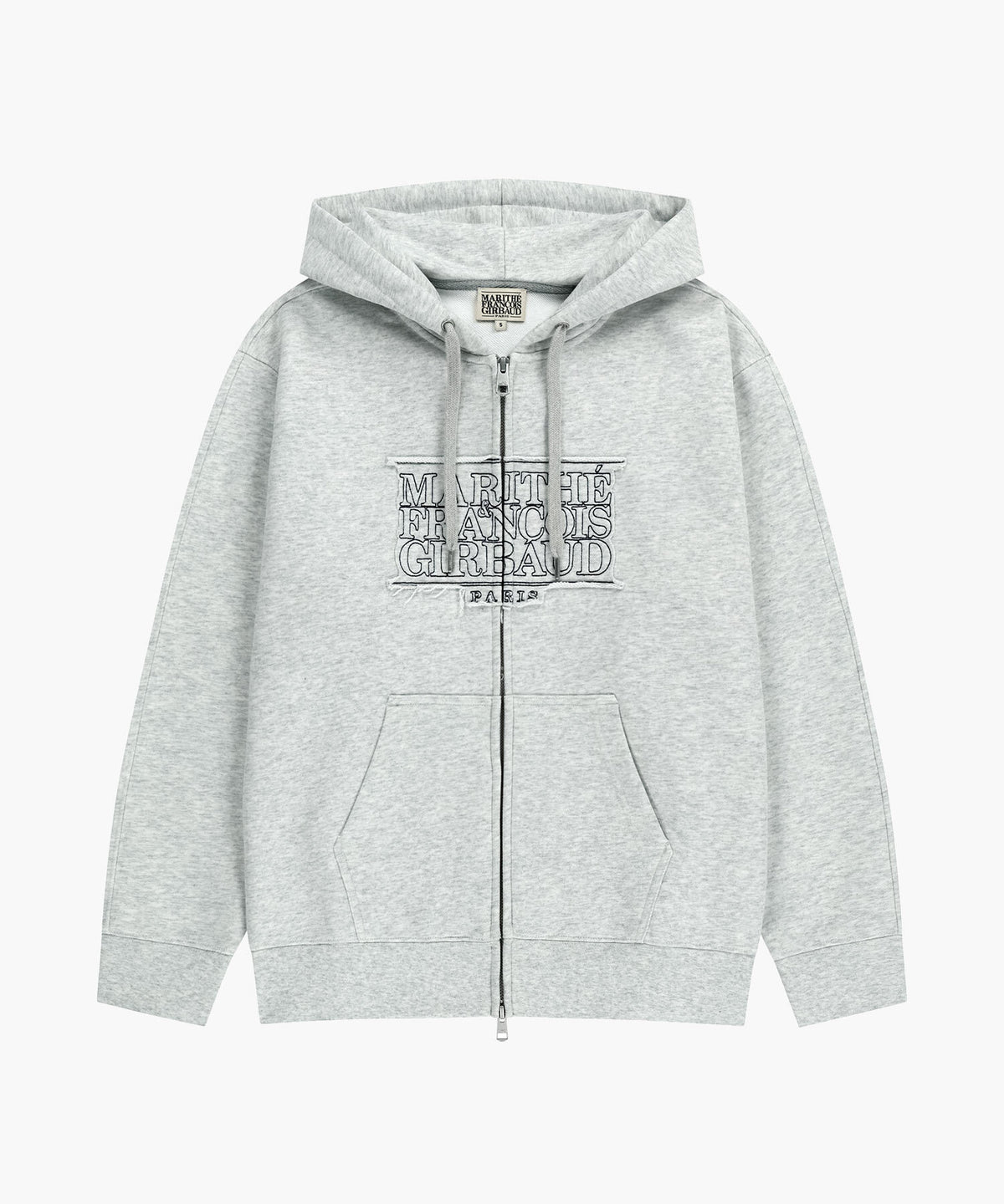 Marithe & Francois Girbaud - Classic Logo Applique Hoodie Zipup (Light Heather Gray) product image 6 | TRAB K-Fashion Australia