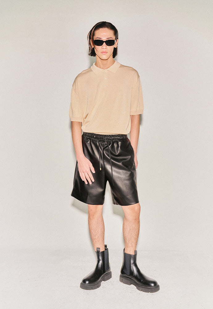 Tonywack - Silk Tencel High Guage Polo Knit (Royal Beige) product image 1 | TRAB K-Fashion Australia