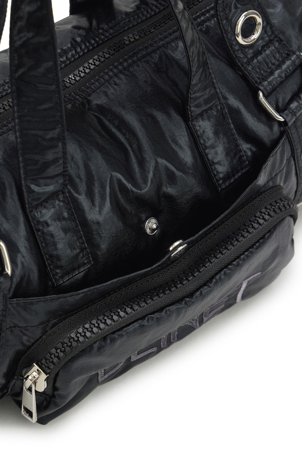 Deinet - Eyelet Glossy Mini Duffle Bag (Black) product image 14 | TRAB K-Fashion Australia