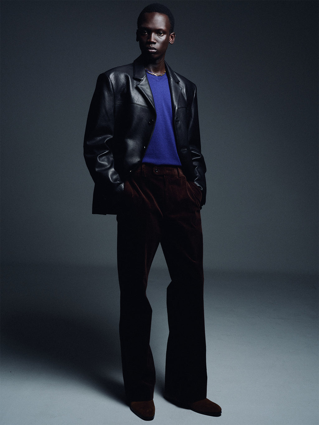 Tonywack - Super Fine Merino Wool Distressed V- Neck Knit (Navy) product image 8 | TRAB K-Fashion Australia