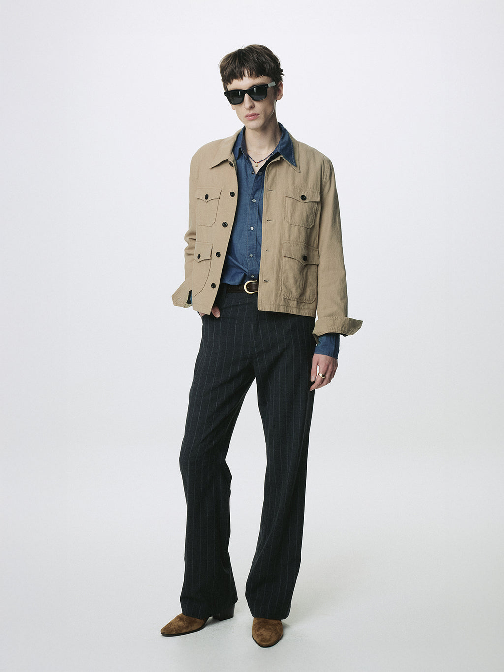 Tonywack - Cotton Linen Cropped Safari Jacket (Sand) product image 5 | TRAB K-Fashion Australia