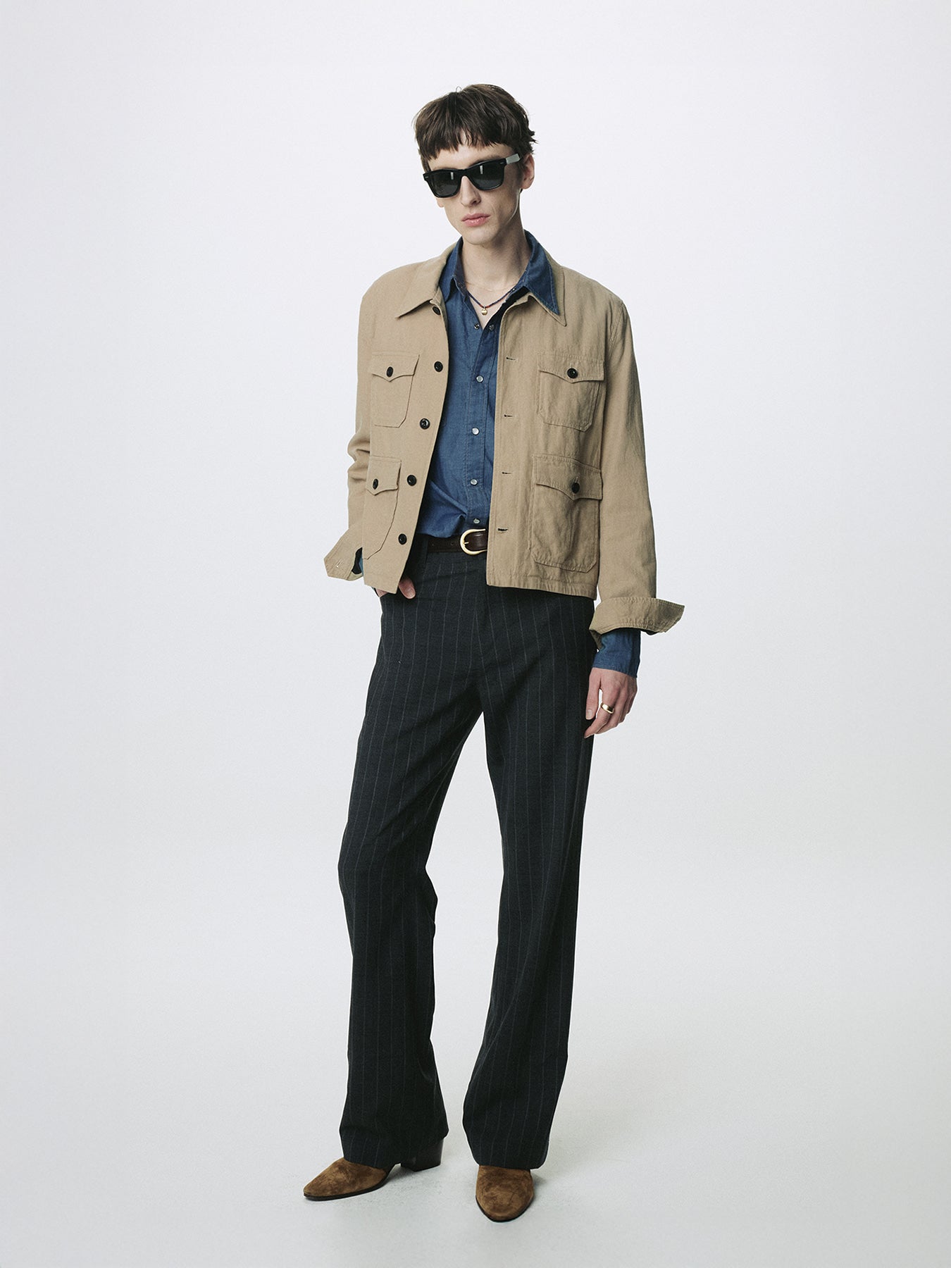 Tonywack - Cotton Linen Cropped Safari Jacket (Sand) product image 5 | TRAB K-Fashion Australia