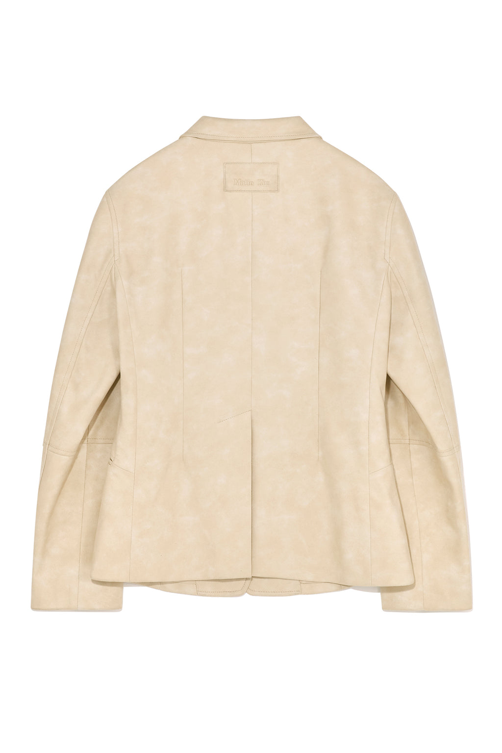 Matin Kim - Washed Matt Leather Single Blazer (Light Beige) product image 2 | TRAB K-Fashion Australia