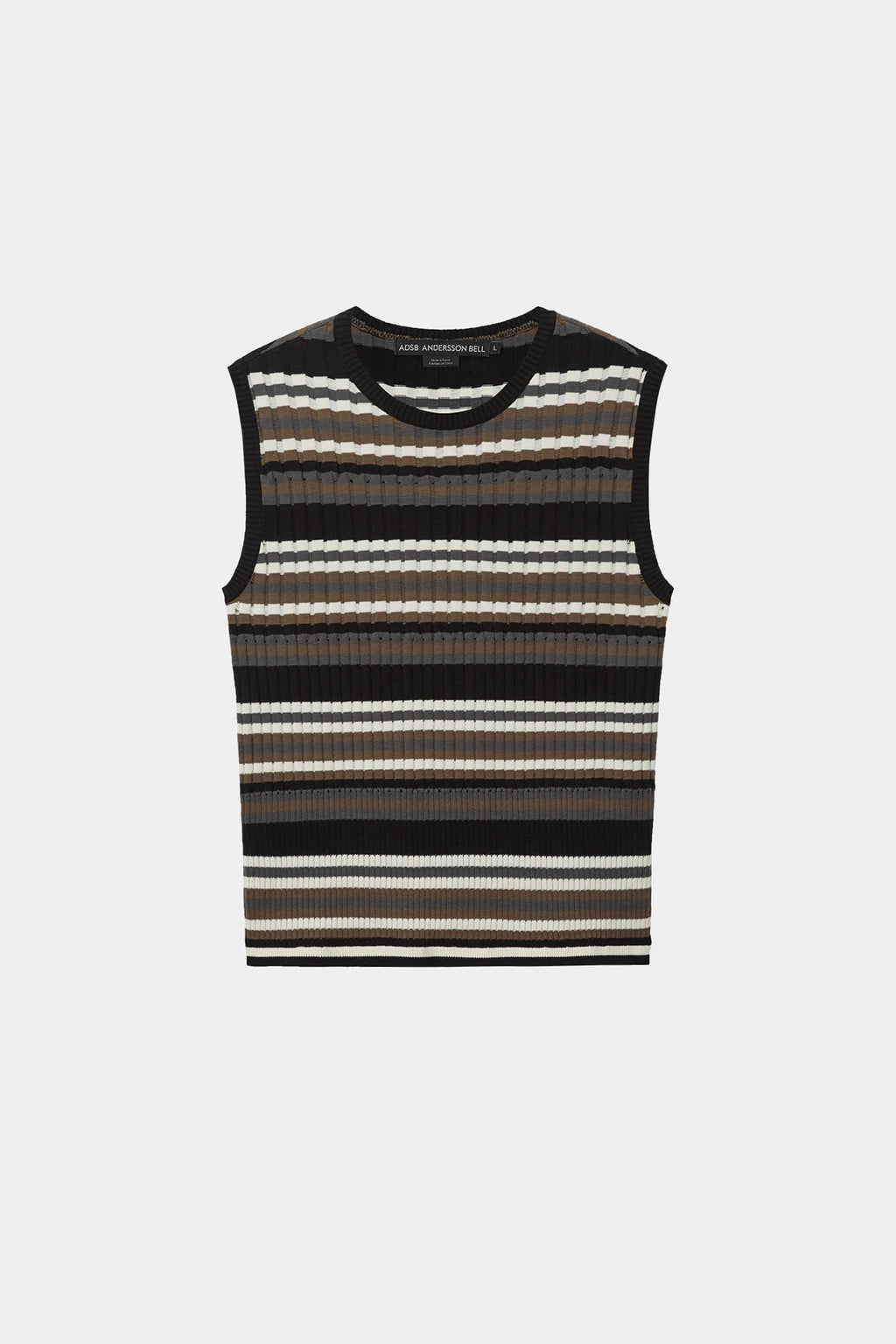Andersson Bell - Contrast Rib Sleeveless (Black/Grey/Brown) product image 10 | TRAB K-Fashion Australia