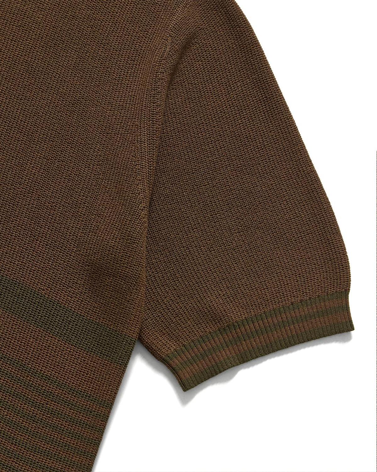 Eastlogue - Border Half Zip Up Knit (Cocoa & Olive) product image 8 | TRAB K-Fashion Australia