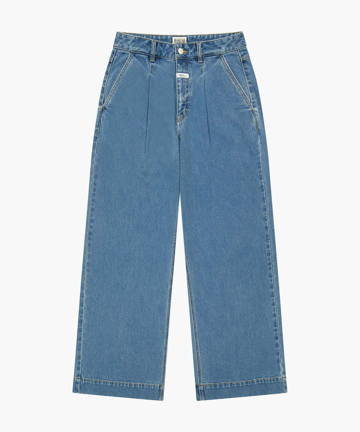 Marithe & Francois Girbaud - Low-waist Tuck Wide Denim Pants (Blue) product image 6 | TRAB K-Fashion Australia