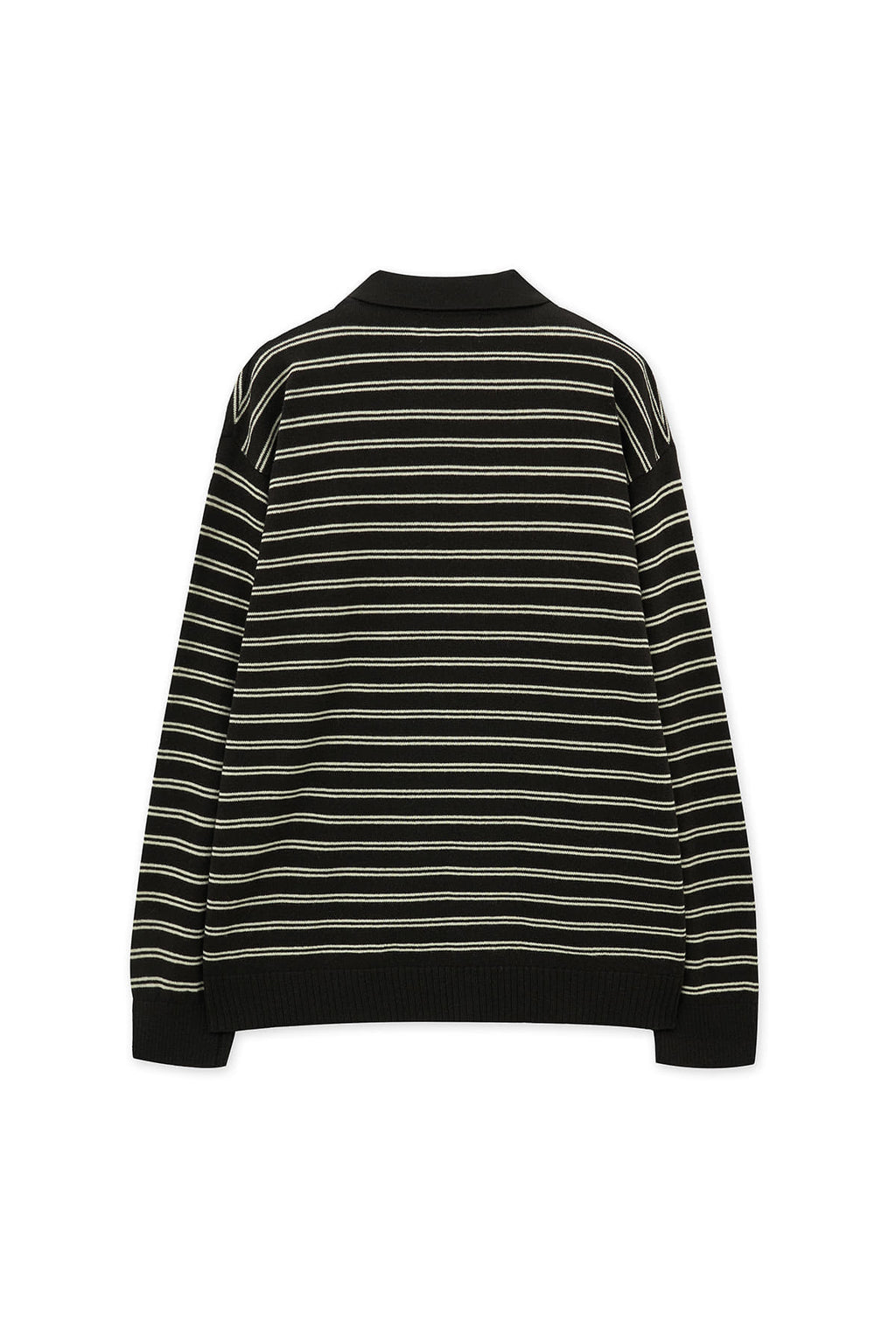 Matin Kim - Heart Logo Collar Striped Pullover (Brown) product image 3 | TRAB K-Fashion Australia