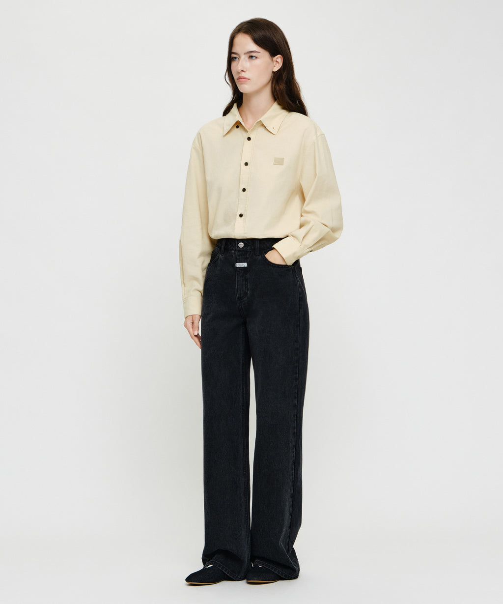 Marithe & Francois Girbaud - [Pre-order – Ships 7 Oct] Semi-wide Denim Pants (Black) product image 4 | TRAB K-Fashion Australia