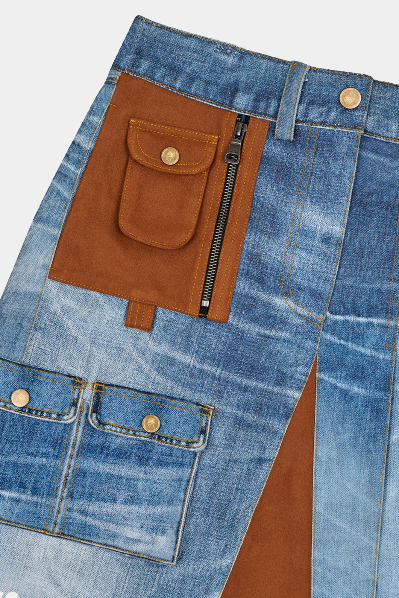 Andersson Bell - Andersson Bell X Brain Dead Denim Print Skirt (Blue) product image 8 | TRAB K-Fashion Australia
