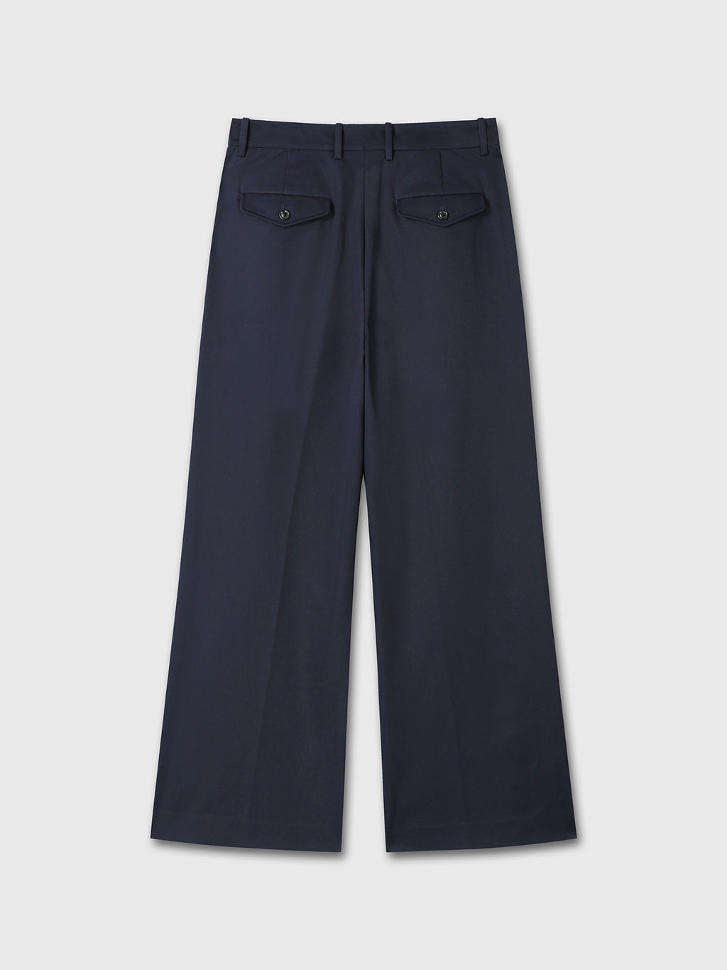 Tonywack - Cotton-Drill Wide Leg Pleated Trousers (Navy) product image 7 | TRAB K-Fashion Australia