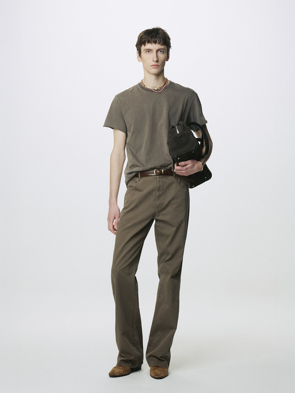 Tonywack - Garment Dyed Raw Edge T-Shirt (Faded Brown) product image 4 | TRAB K-Fashion Australia