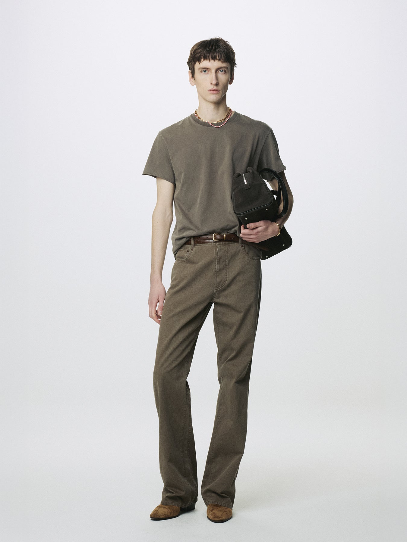 Tonywack - Garment Dyed Raw Edge T-Shirt (Faded Brown) product image 4 | TRAB K-Fashion Australia