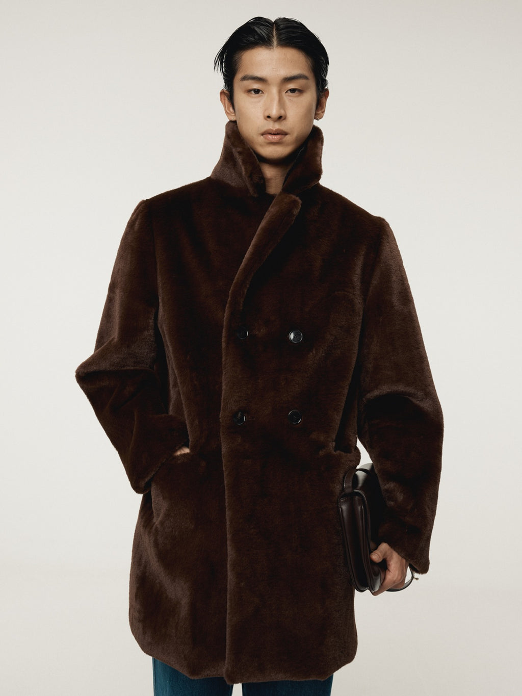 Recto - Grandma Faux Fur Double Coat (Vintage Brown) product image 1 | TRAB K-Fashion Australia