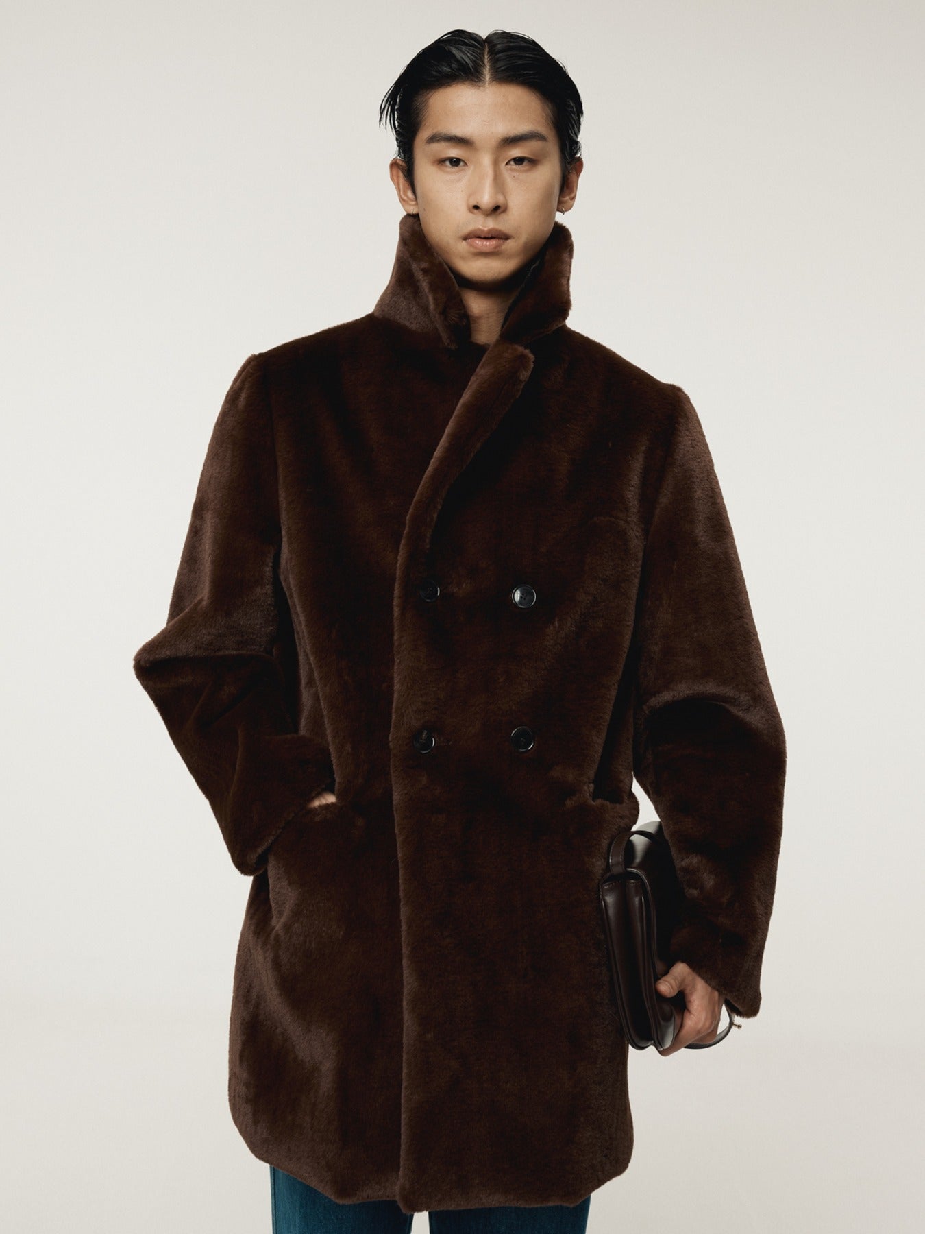 Recto - Grandma Faux Fur Double Coat (Vintage Brown) product image 1 | TRAB K-Fashion Australia