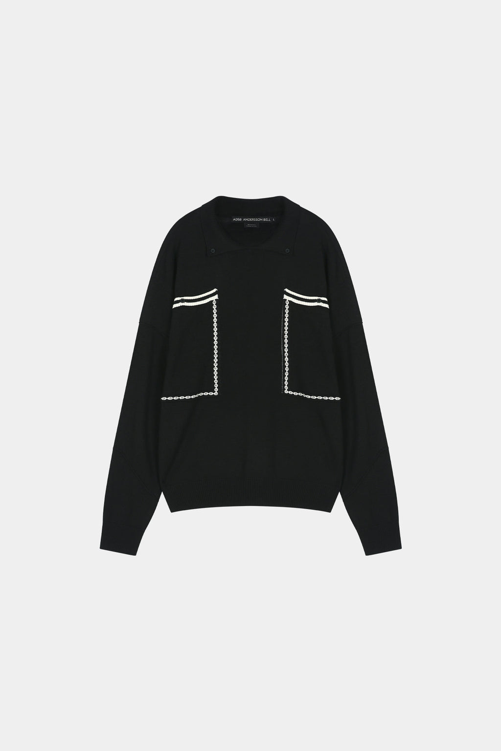 Andersson Bell - Big Pocket Polo Sweater (black) (Black) product image 7 | TRAB K-Fashion Australia