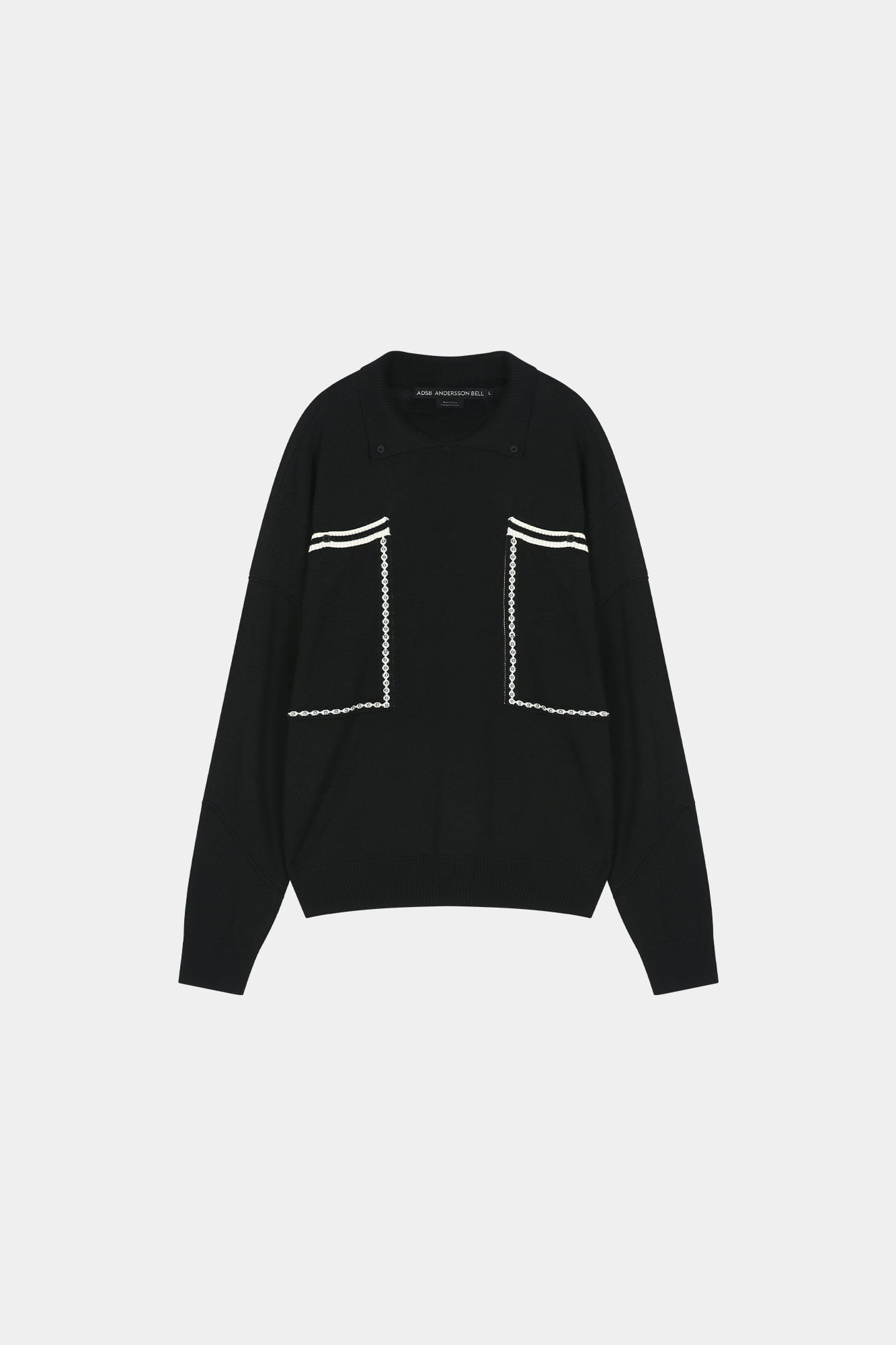 Andersson Bell - Big Pocket Polo Sweater (black) (Black) product image 7 | TRAB K-Fashion Australia