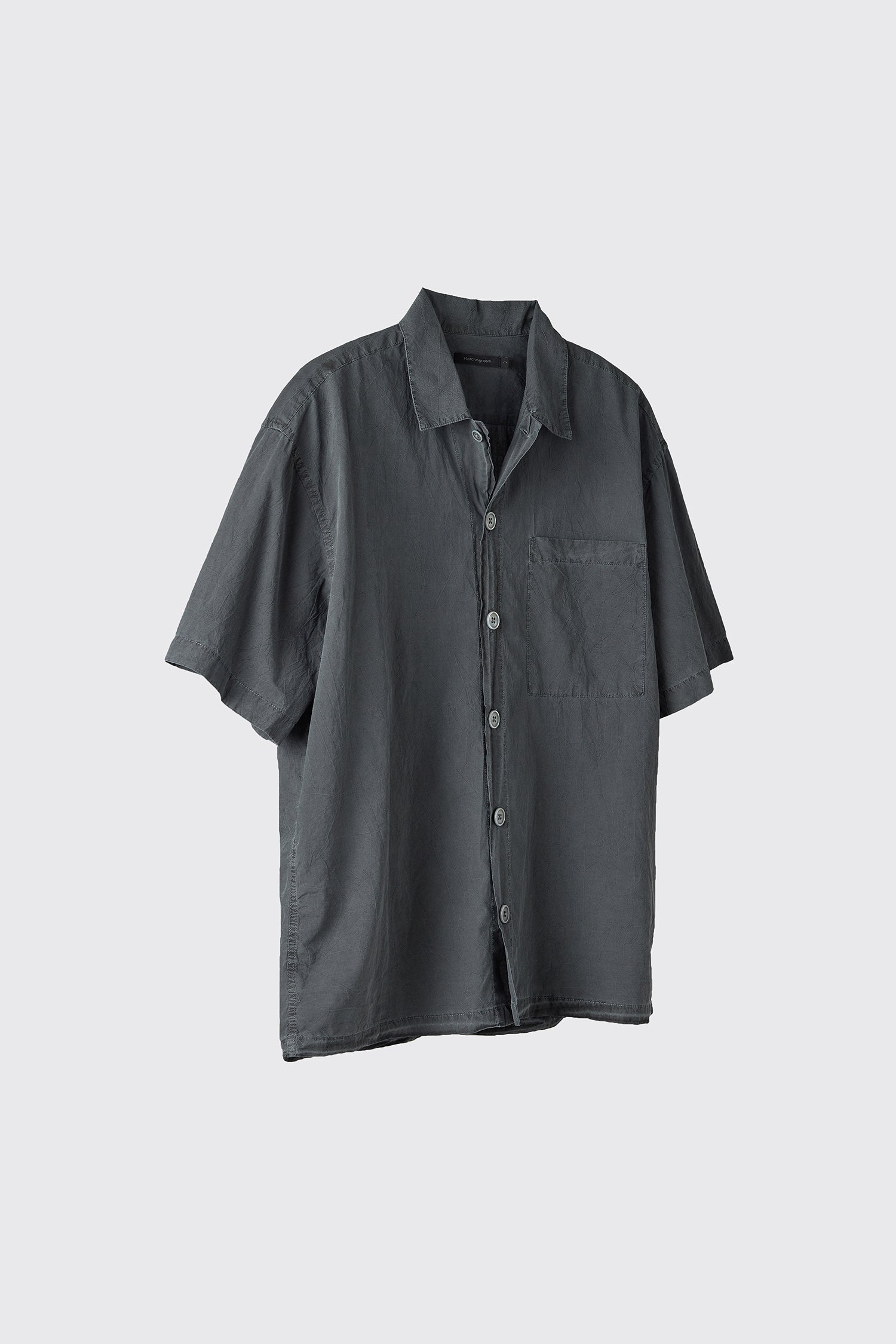 Hatchingroom - Dyed Box Shirt Crease (Charcoal) product image 2 | TRAB K-Fashion Australia