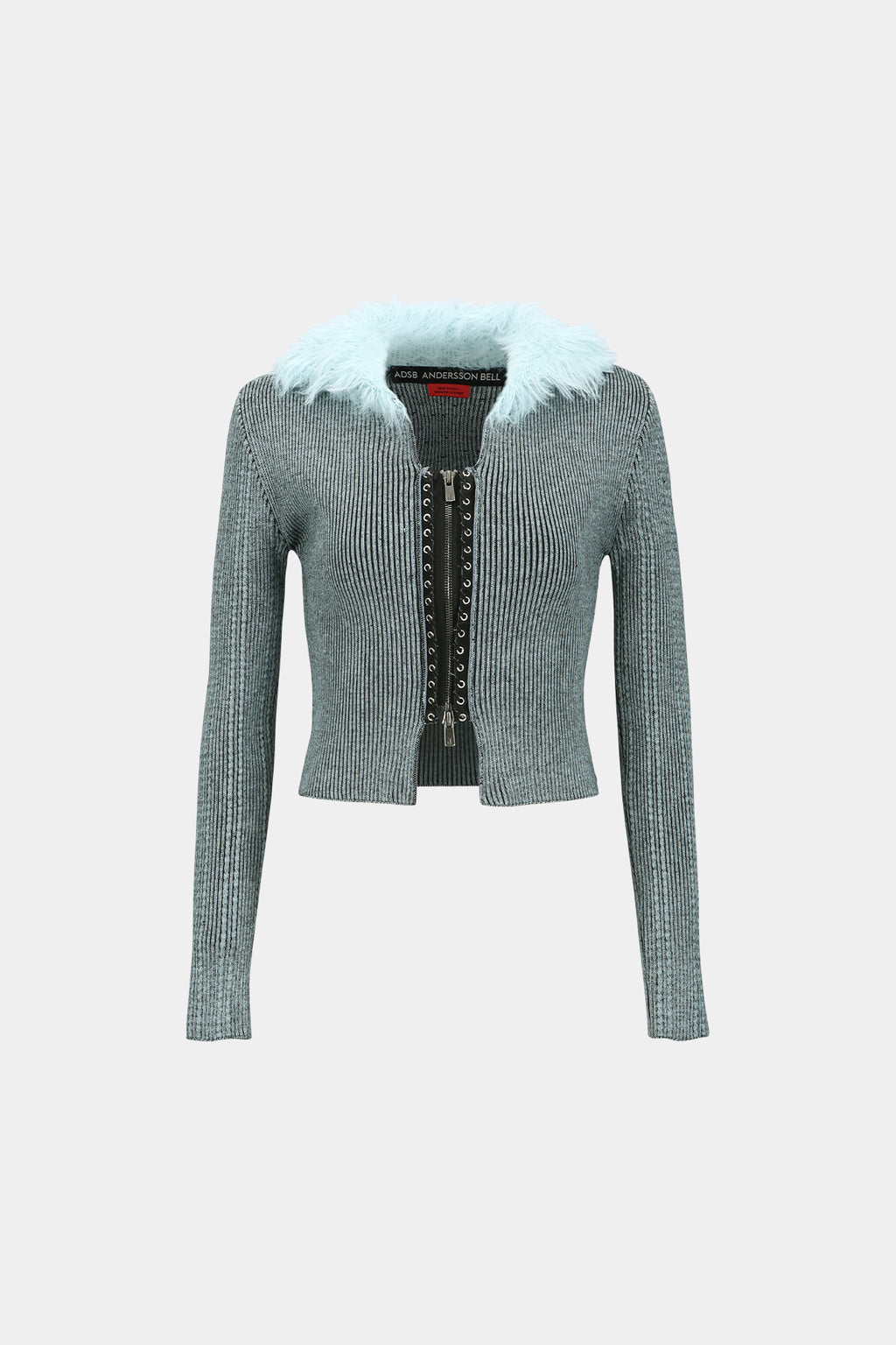 Andersson Bell - Lace-Up Knit Cardigan (Blue) product image 10 | TRAB K-Fashion Australia