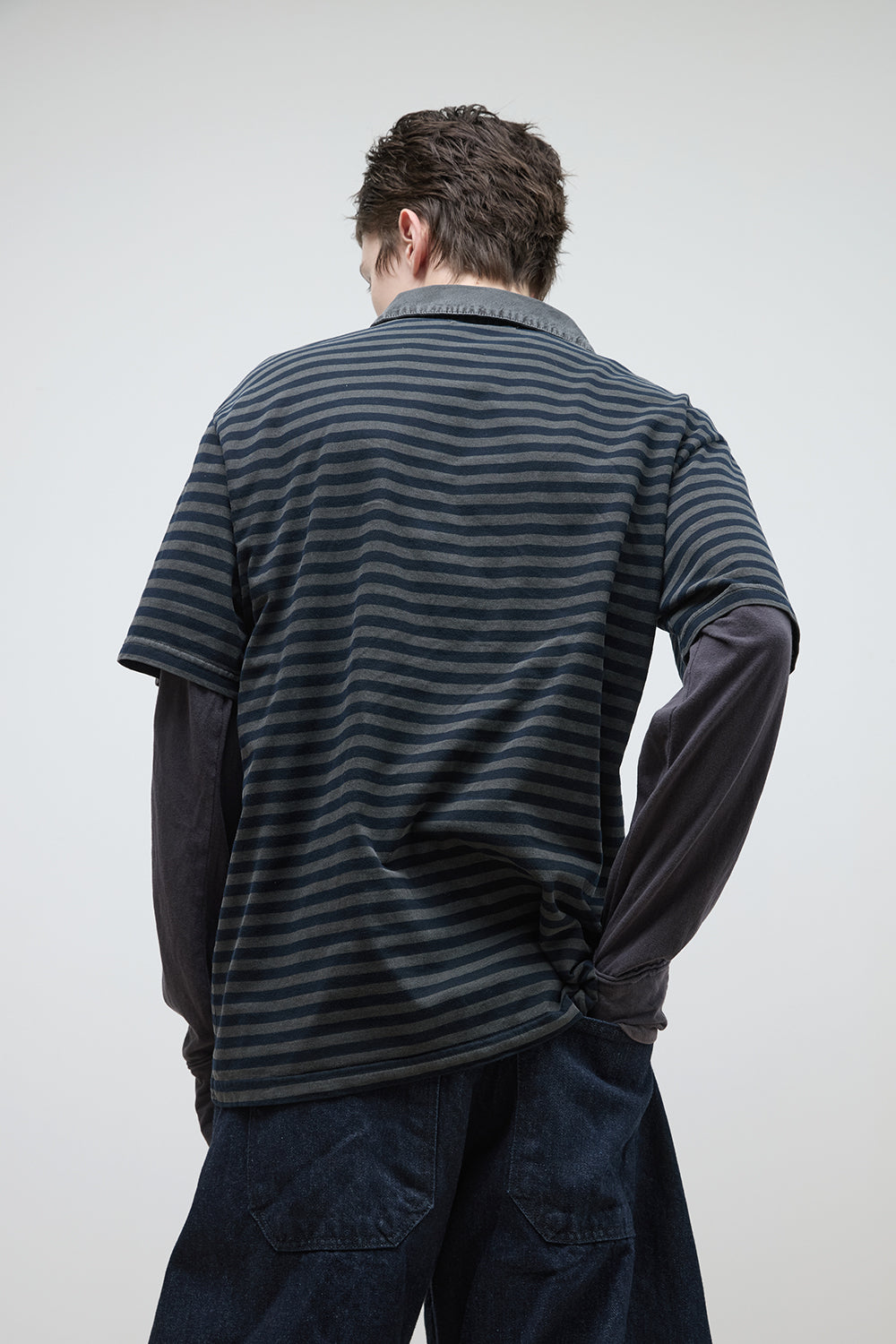 Hatchingroom - VTG Stripe Polo Tee (1/2 Blue) product image 13 | TRAB K-Fashion Australia